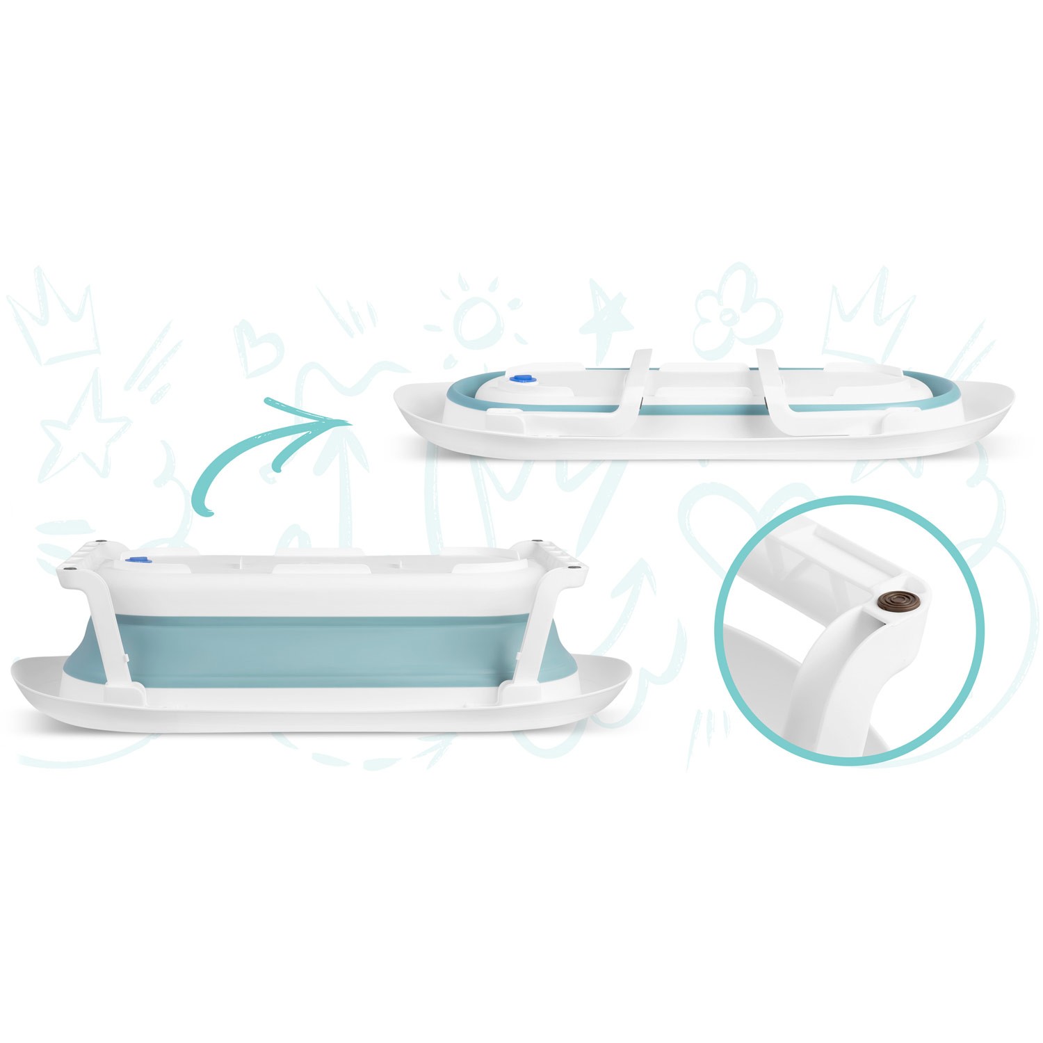 Beebivann RK-281 valge ja sinine - Image 3