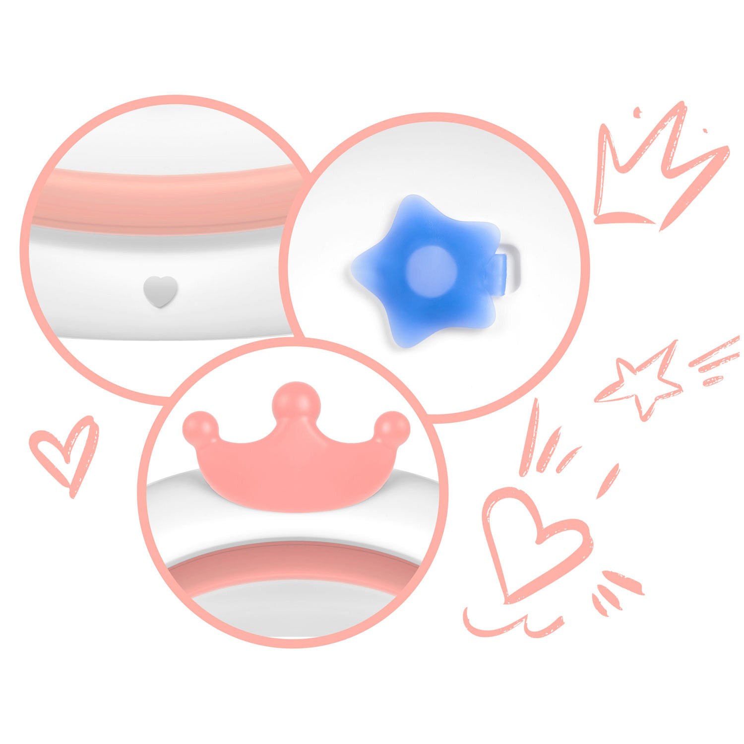 Beebivann padjaga RK-280 valge ja roosa - Image 7