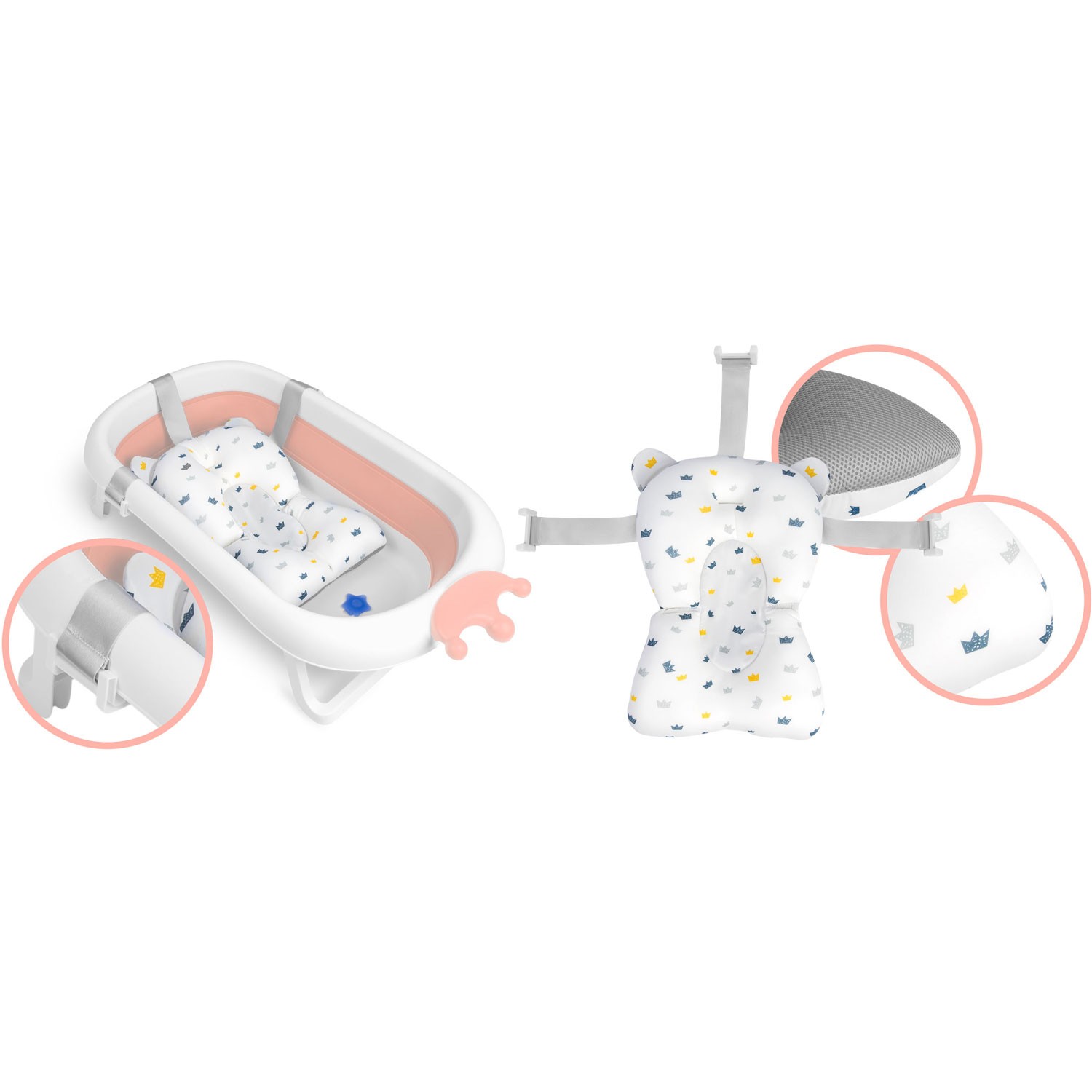 Beebivann padjaga RK-280 valge ja roosa - Image 14