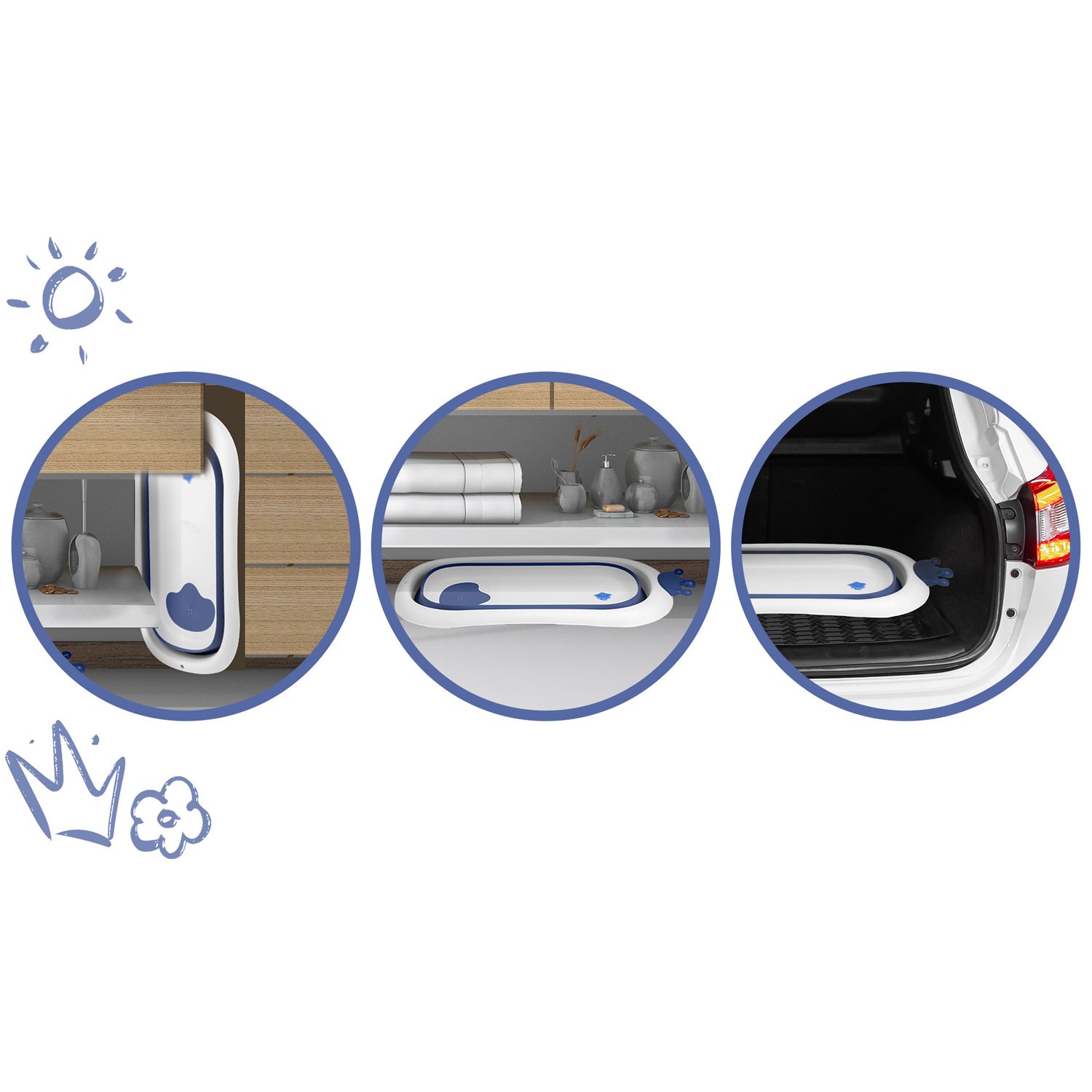 Beebivann padjaga RK-280 valge ja sinine - Image 9