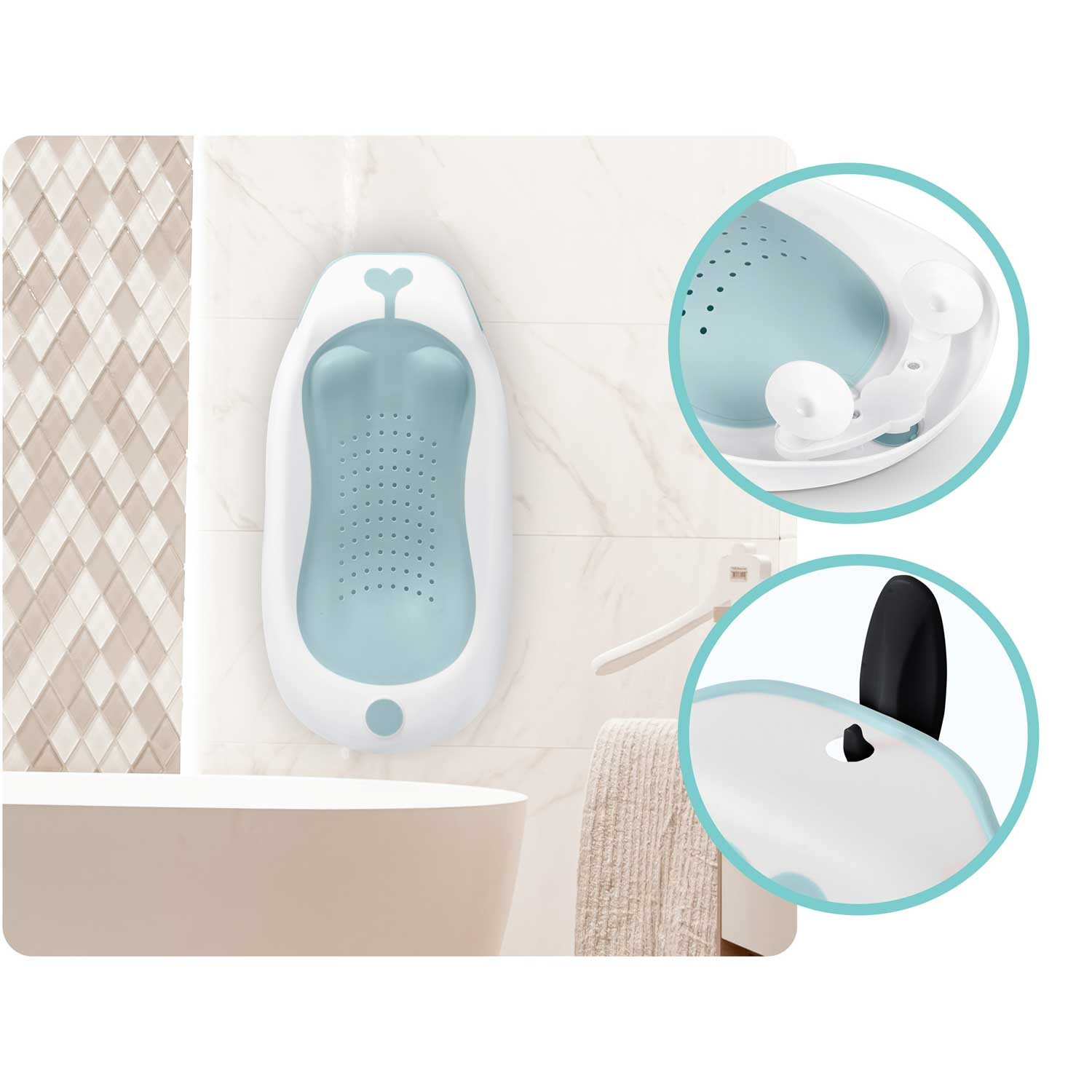 Beebivann termomeetri ja sisuga RK-282 valge ja sinine - Image 15