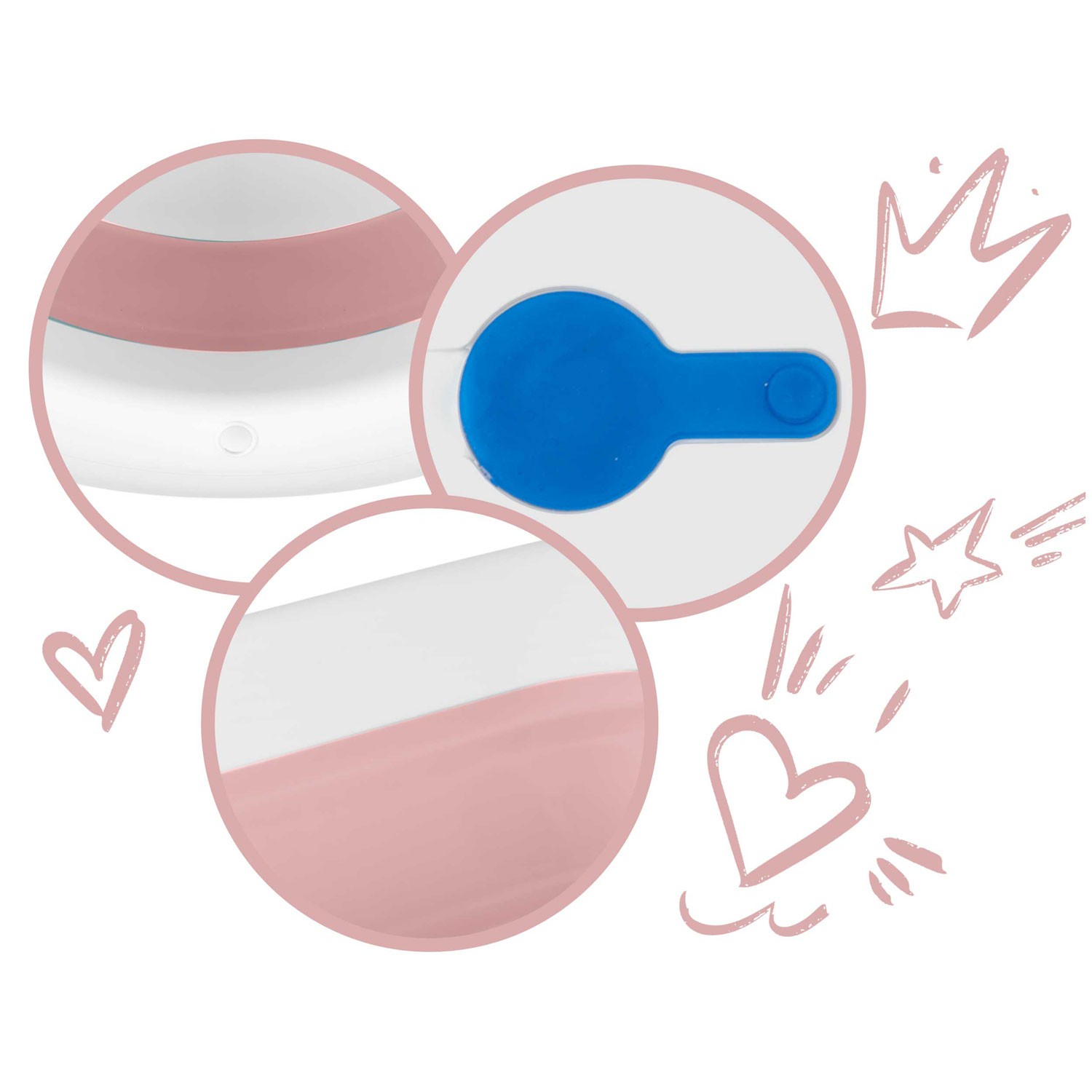 Beebivann termomeetri ja sisuga RK-282 valge ja roosa - Image 7