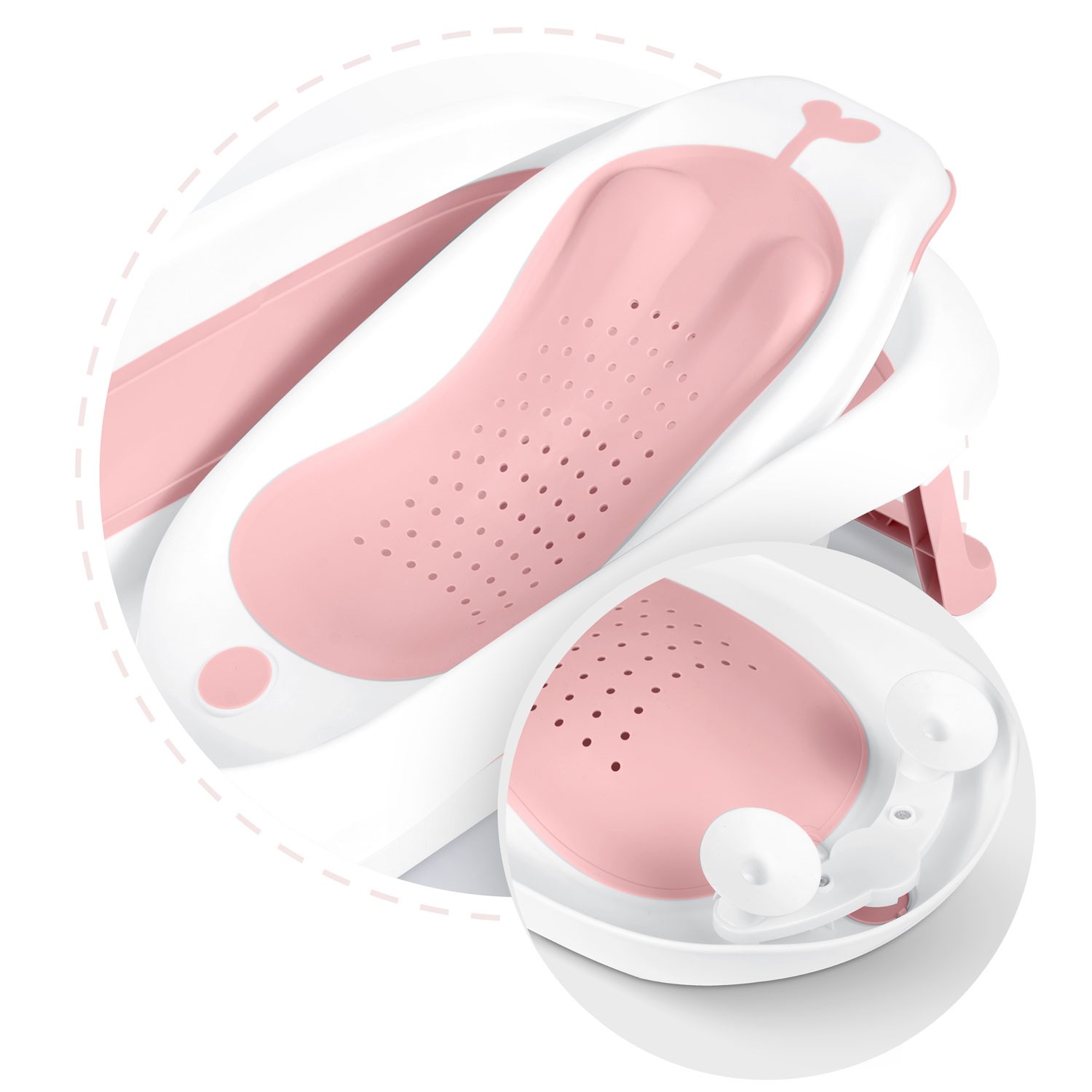 Beebivann termomeetri ja sisuga RK-282 valge ja roosa - Image 2