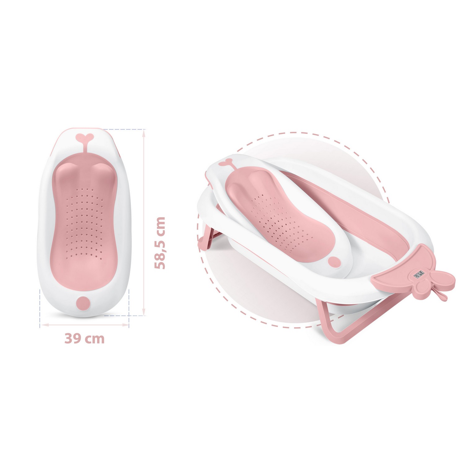 Beebivann termomeetri ja sisuga RK-282 valge ja roosa - Image 5