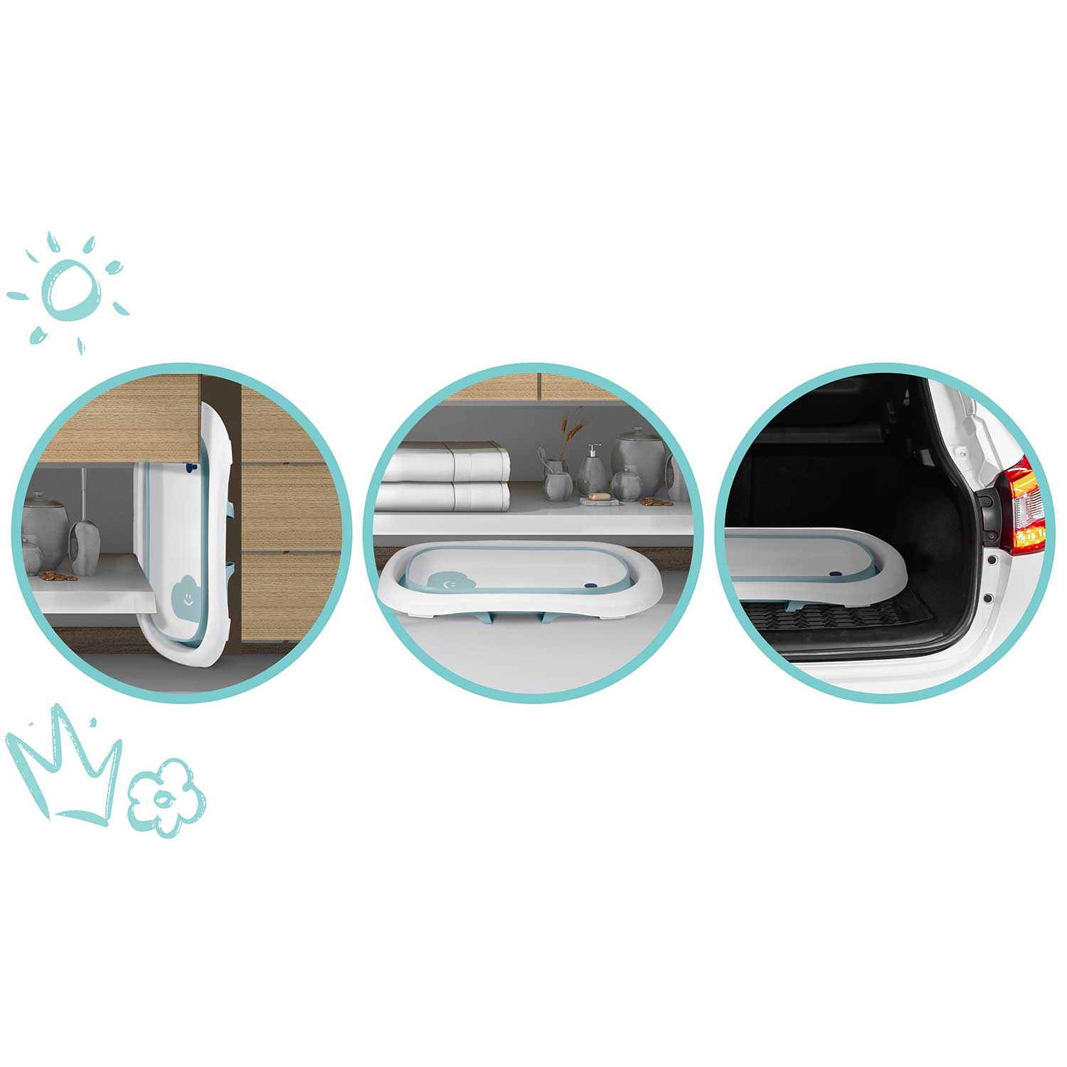 Beebivann termomeetriga RK-282 valge ja sinine - Image 12