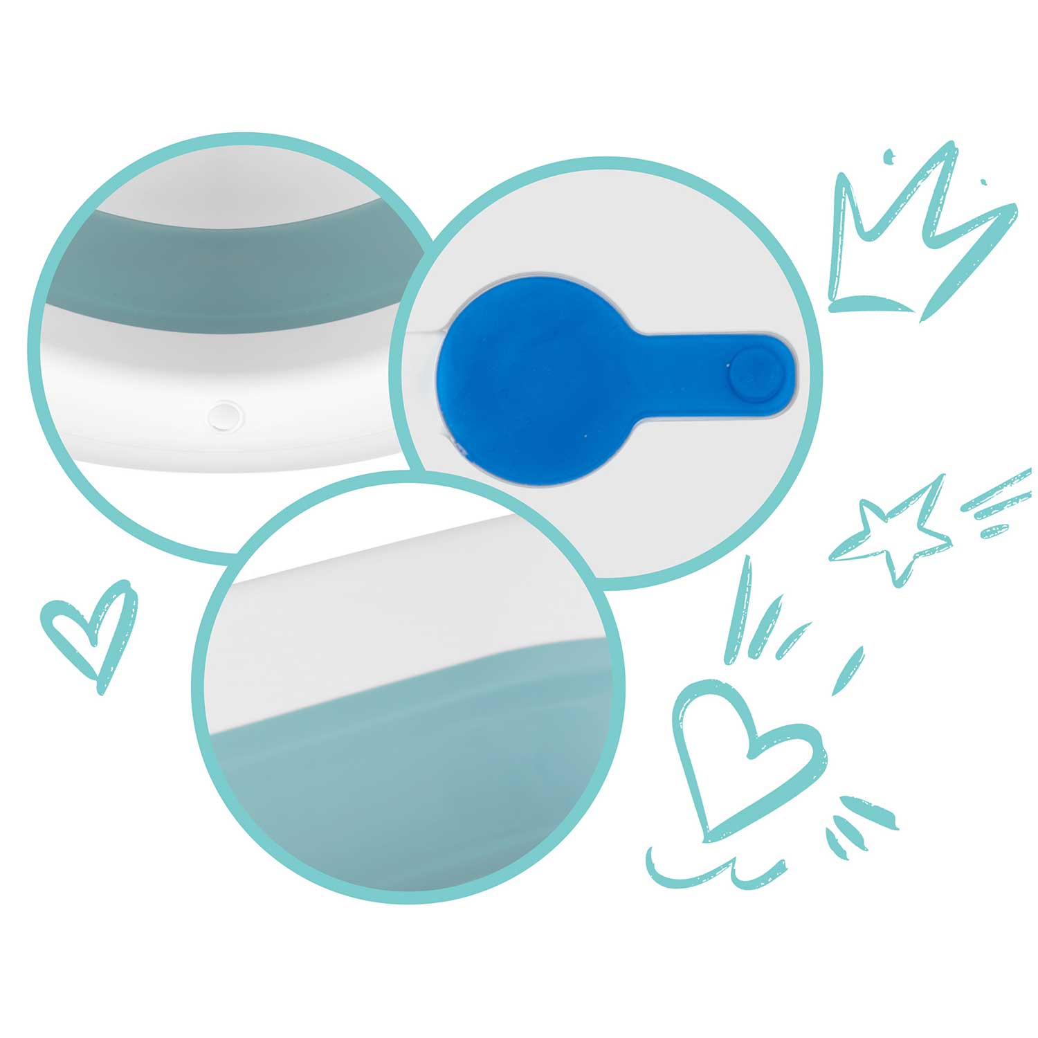 Beebivann termomeetriga RK-282 valge ja sinine - Image 3