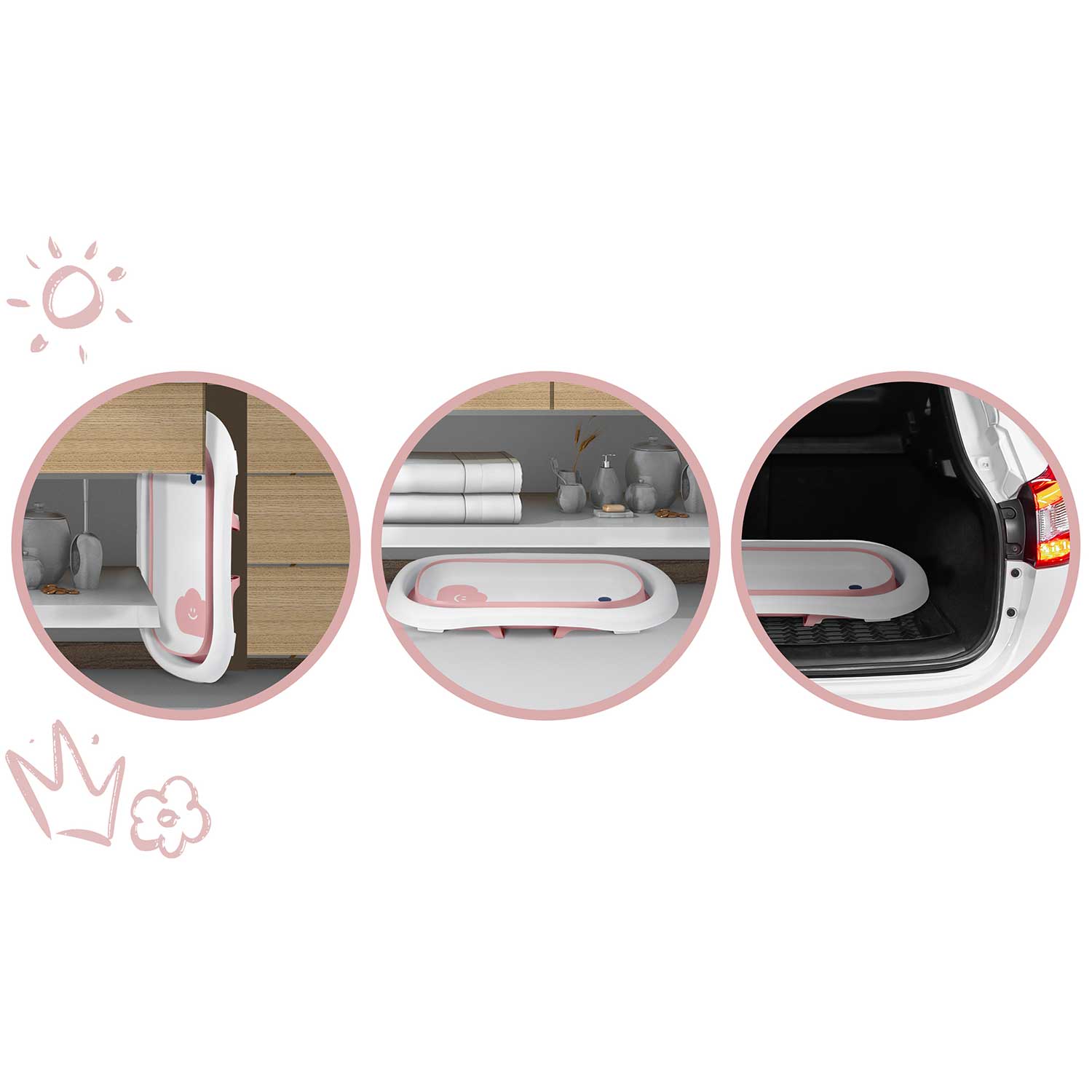 Beebivann termomeetriga RK-282 valge ja roosa - Image 8