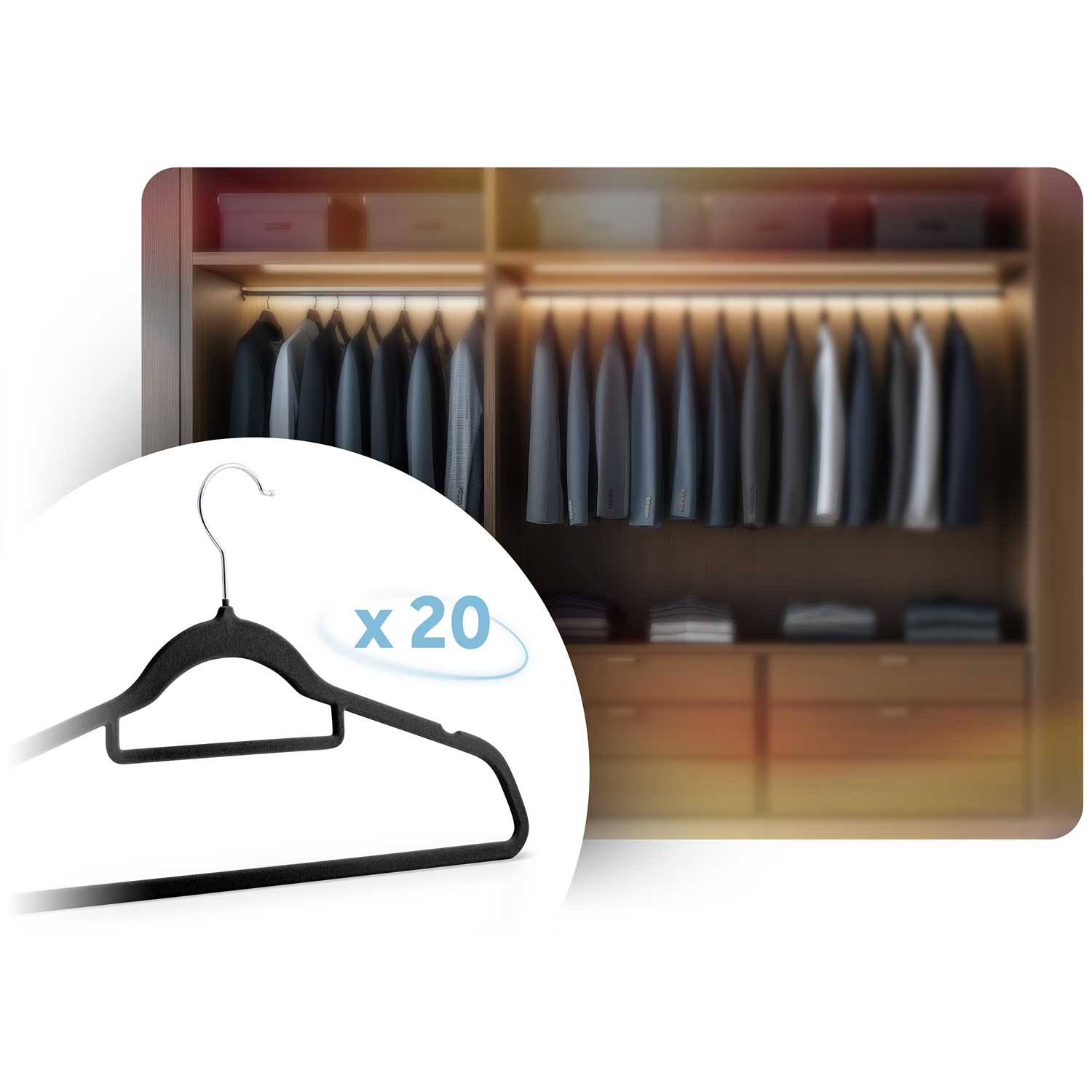 Sametist riidepuud 20 tk MS-859 Massido - Image 8