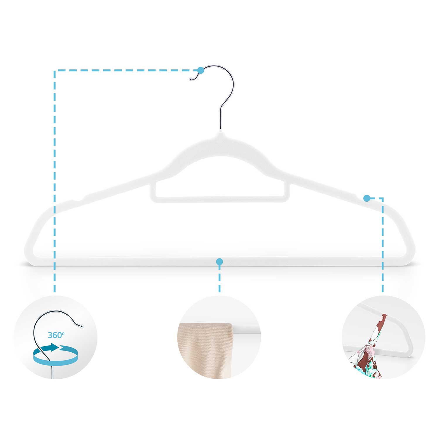 Sametist riidepuud 20 tk MS-859 Massido - Image 8