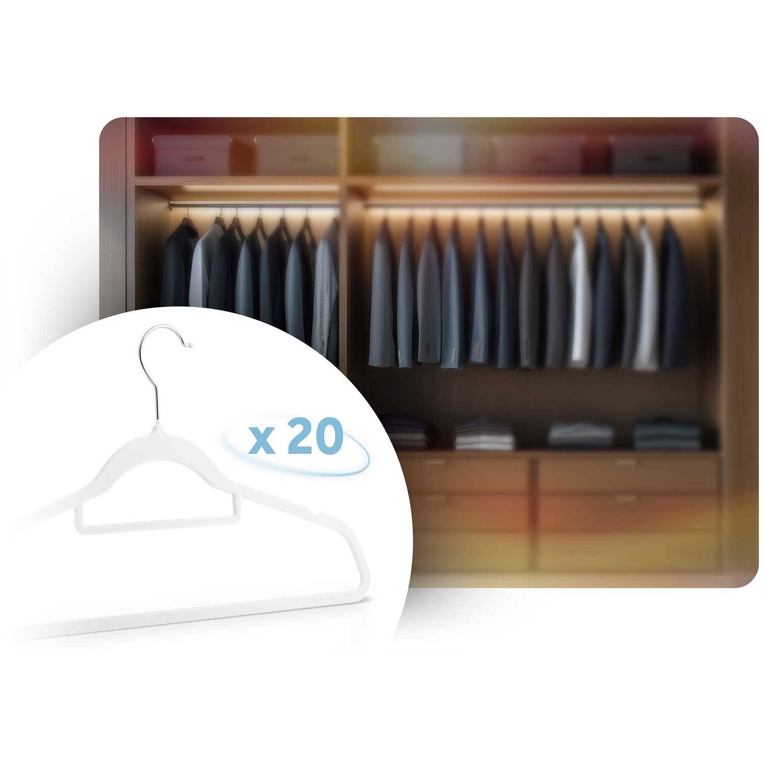Sametist riidepuud 20 tk MS-859 Massido - Image 9