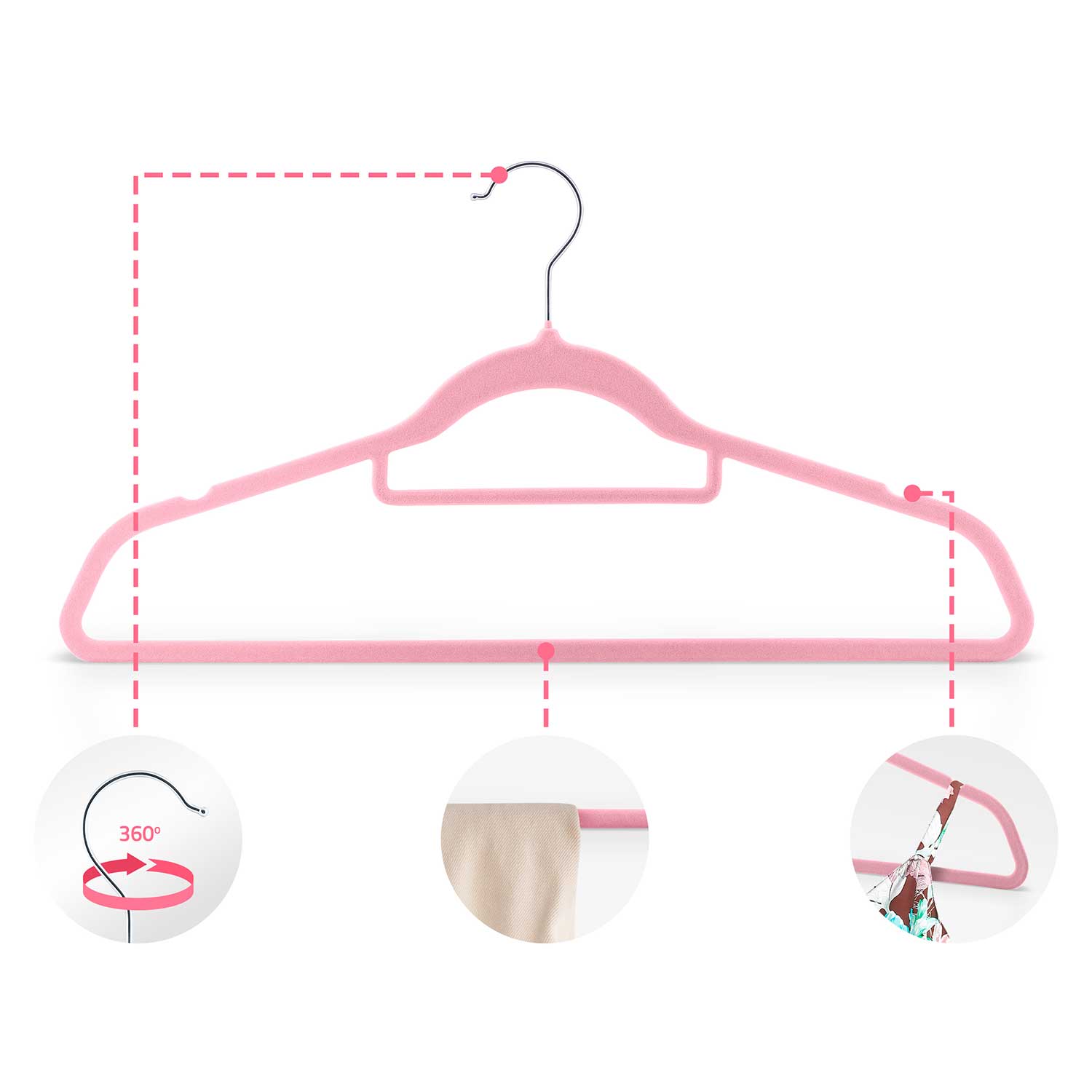 Sametist riidepuud 20 tk MS-859 Massido - Image 6