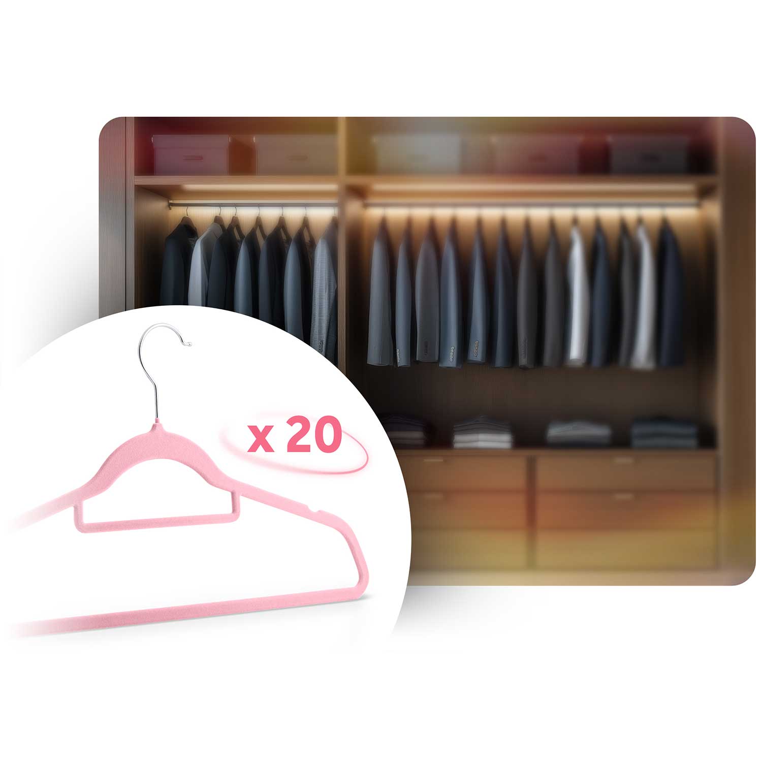 Sametist riidepuud 20 tk MS-859 Massido - Image 8