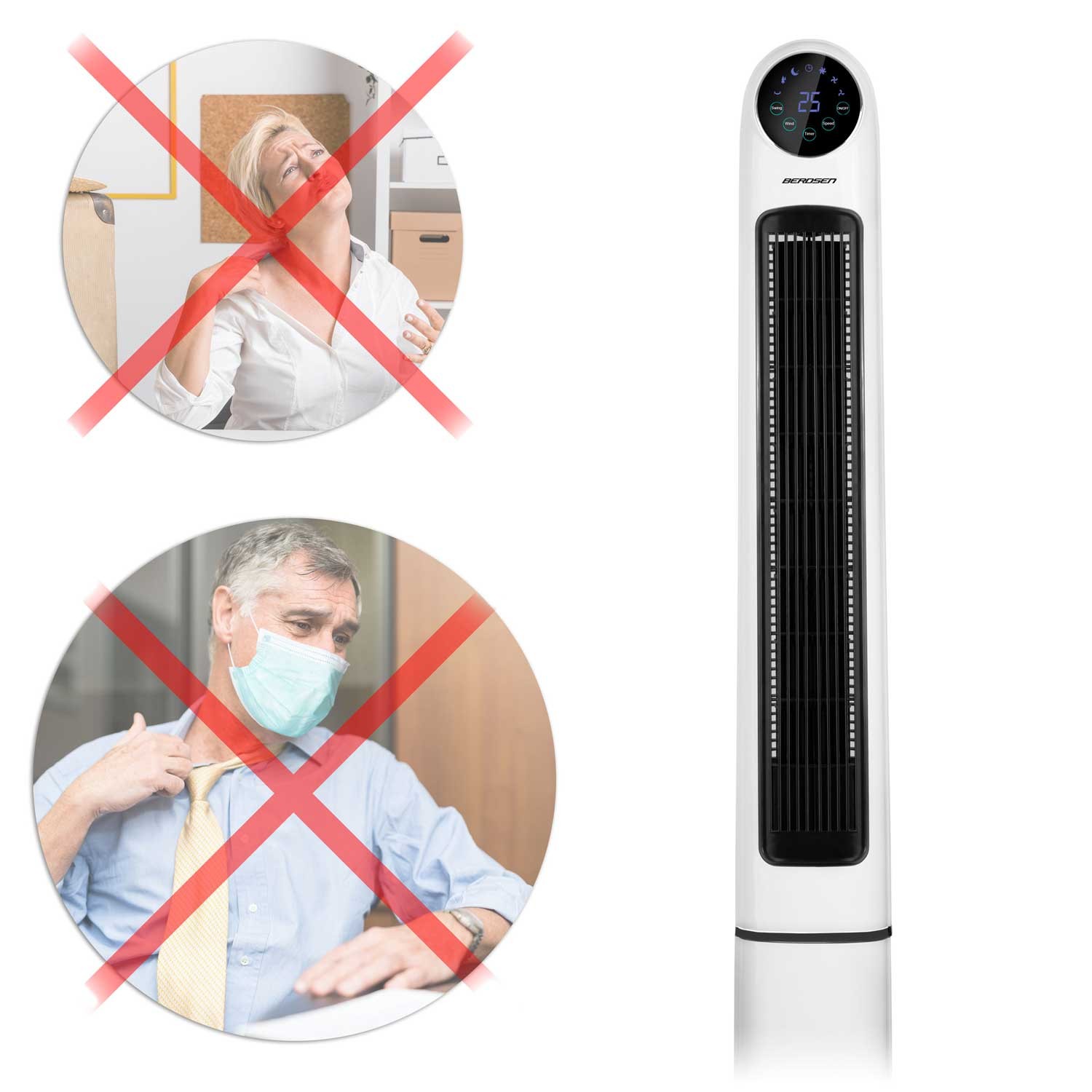 Berdsen 355200 valge kolonniventilaator - Image 13