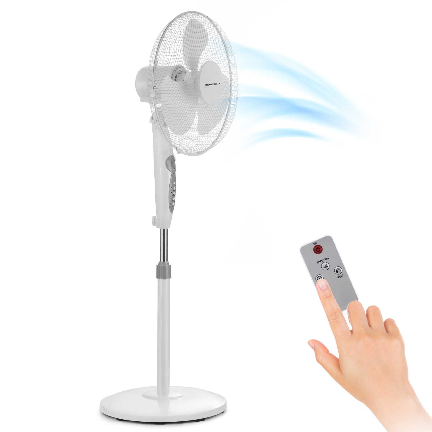 Berdsen 355100 põrandaventilaator valge ja hall - Image 3