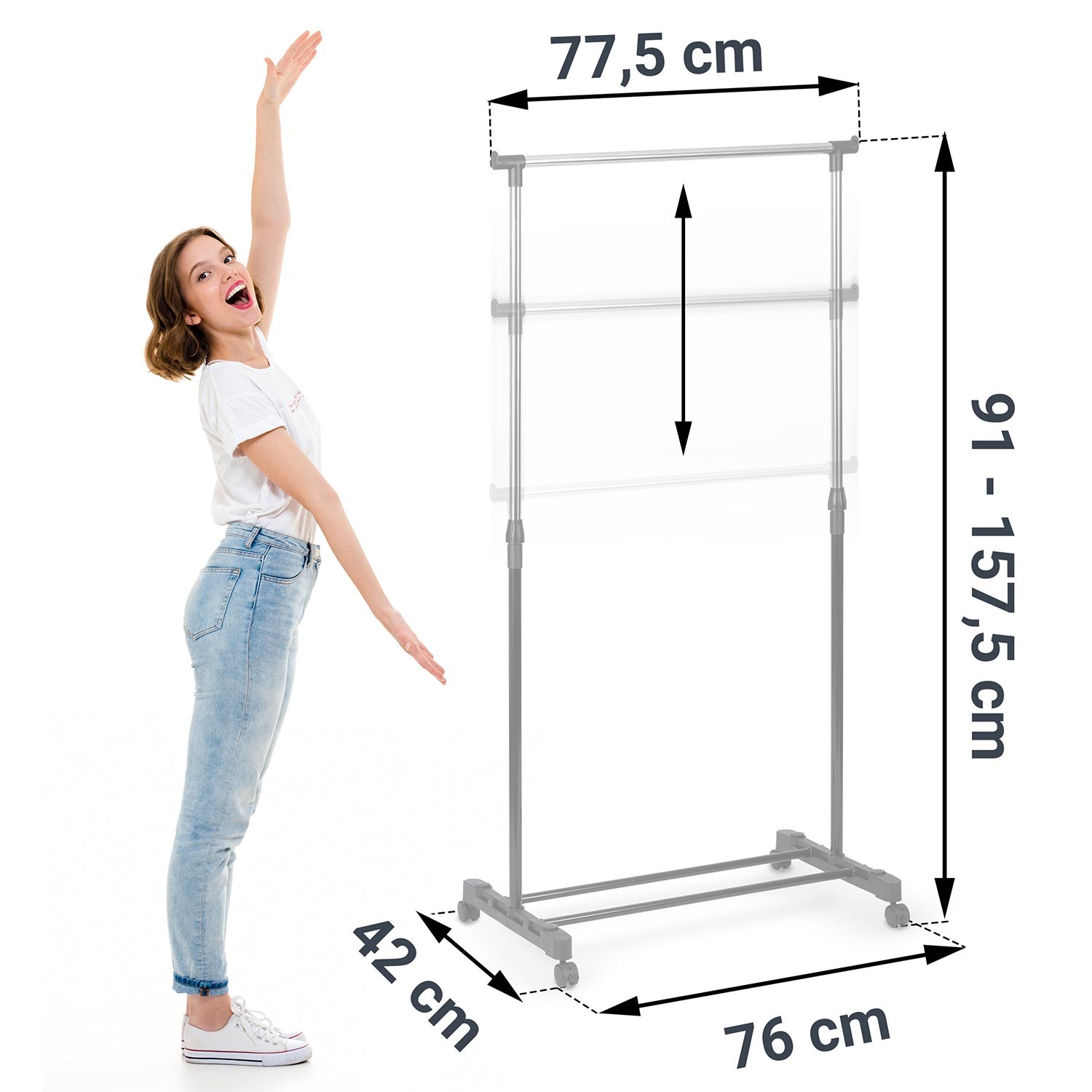 Massido 686000 riidepuu must ja hõbedane - Image 6