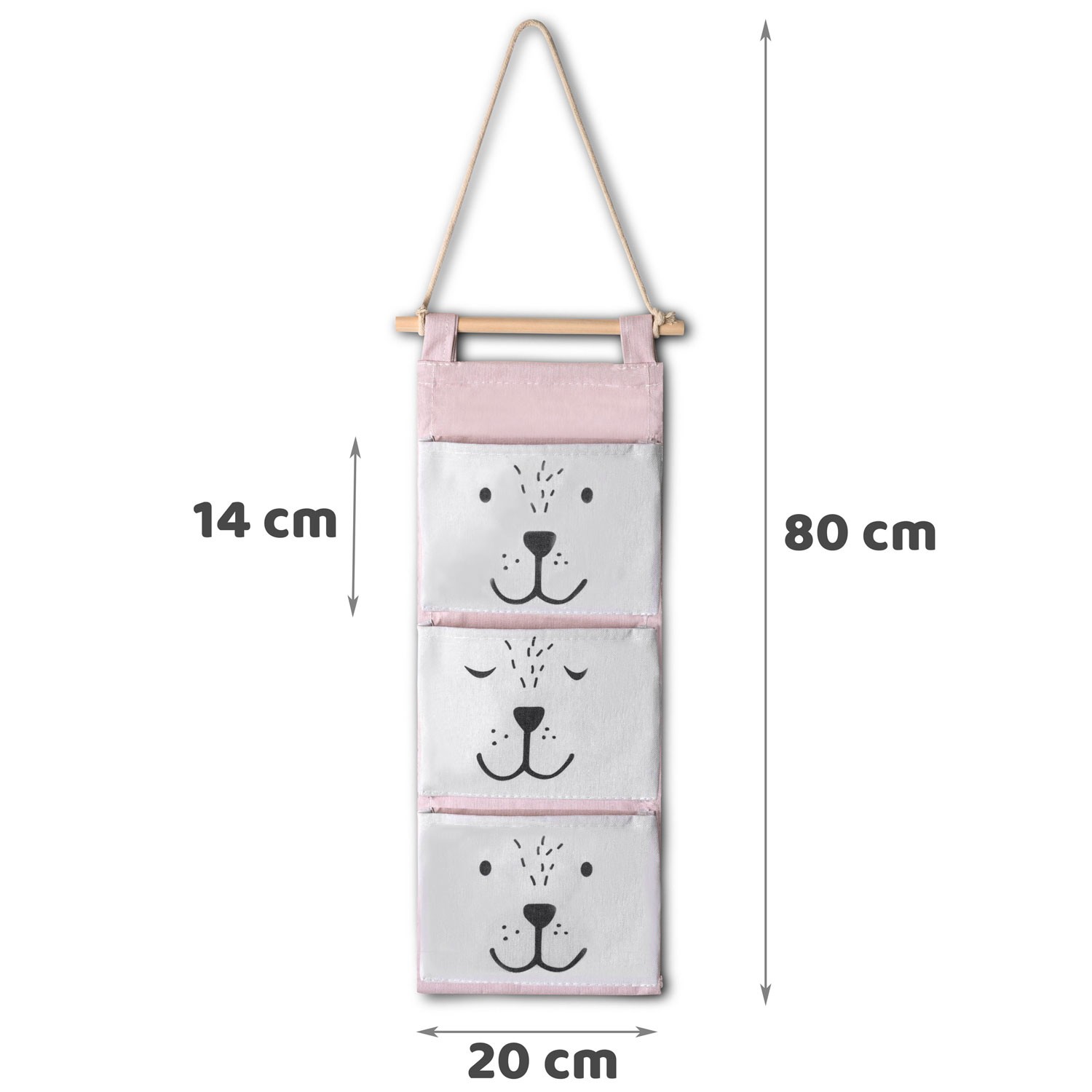 Nukido rippuv mänguasjade korraldaja - roosa - Image 6