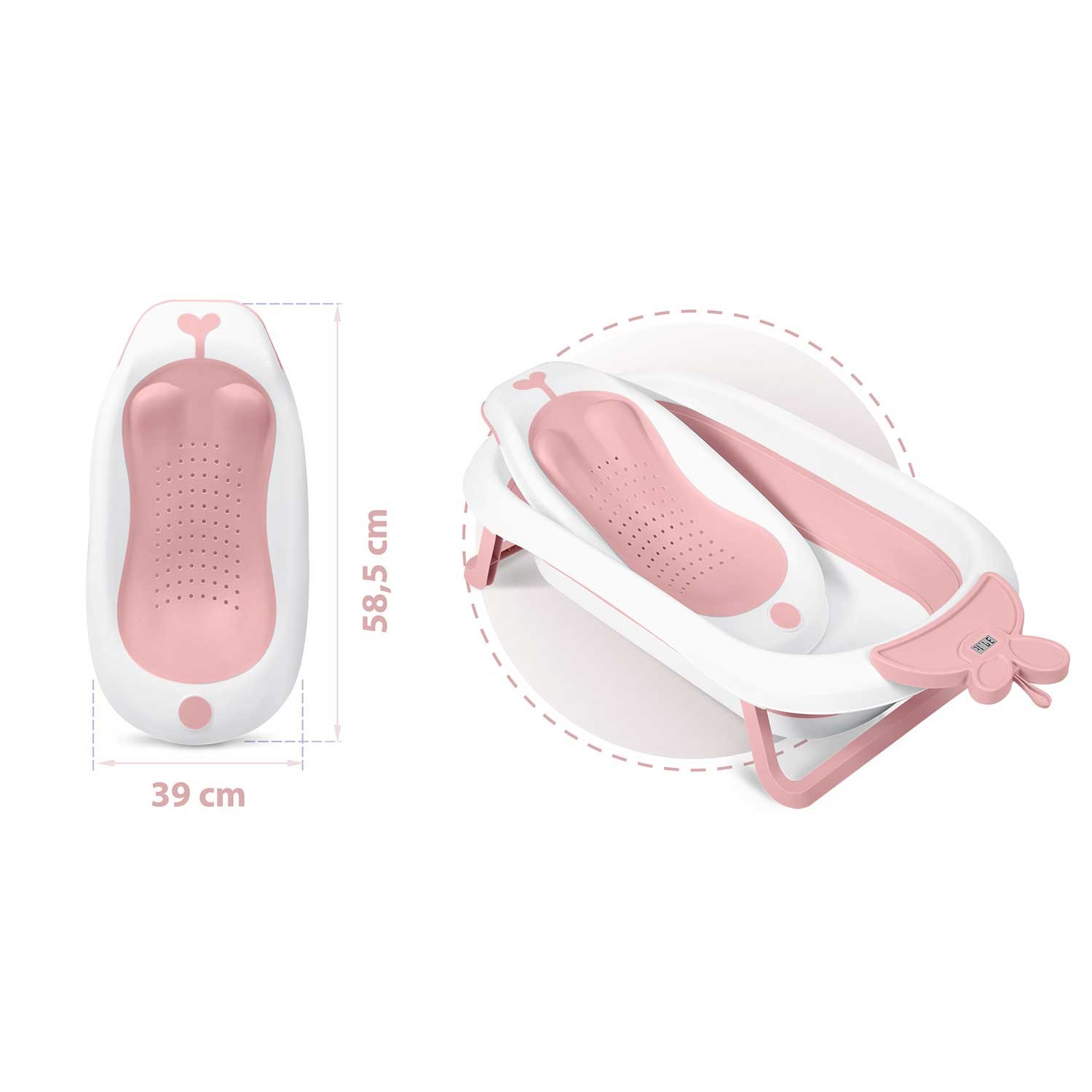 Ricokidsi valge ja roosa beebivanni sisu - Image 7