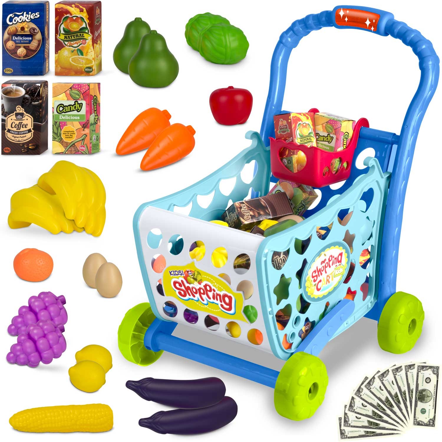 Ricokids 773400 ostukäru sinine