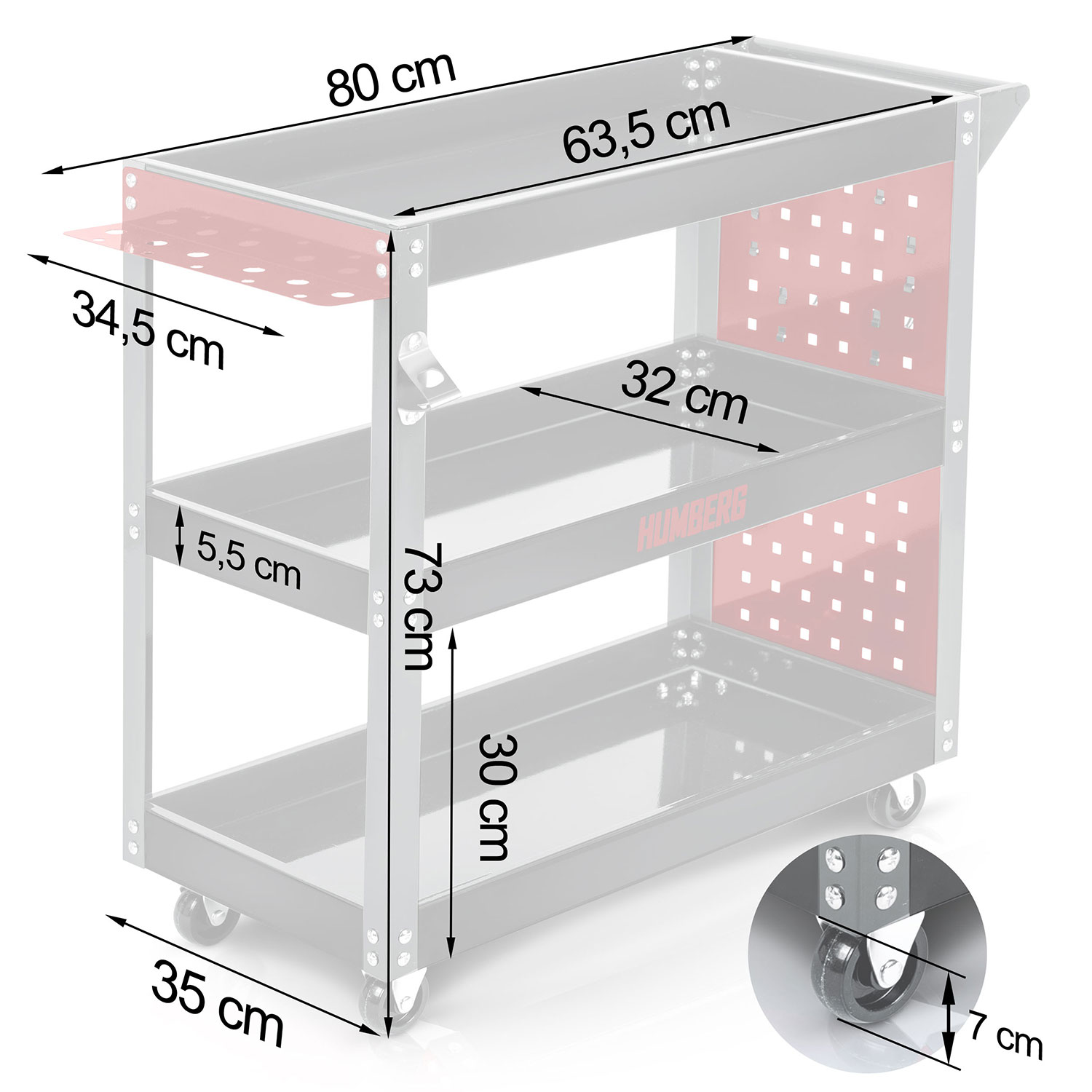 Humberg HM-515 töökoja tööriistakäru - Image 4