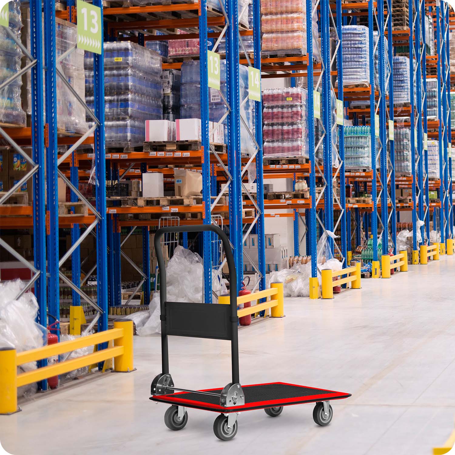 HM-505 must ja punane platvormtranspordikäru - Image 13