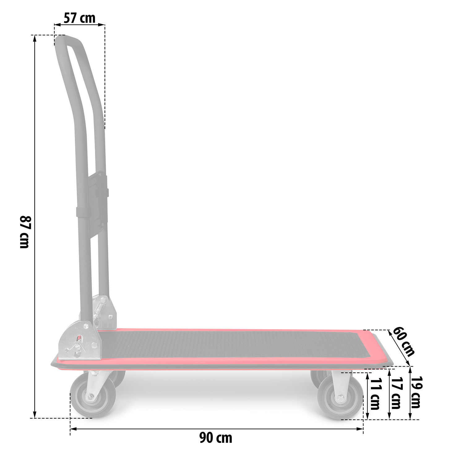 HM-506 must ja punane platvormtranspordikäru - Image 5