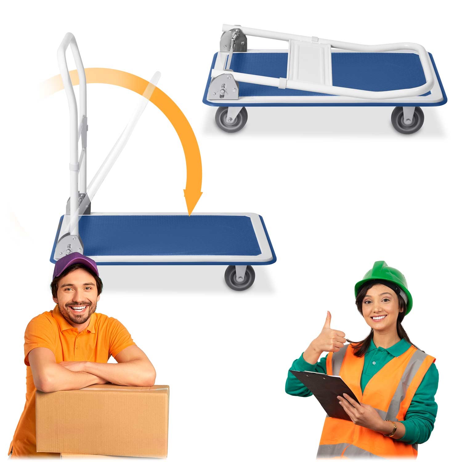 HM-505 käsikäru, valge ja sinine - Image 11