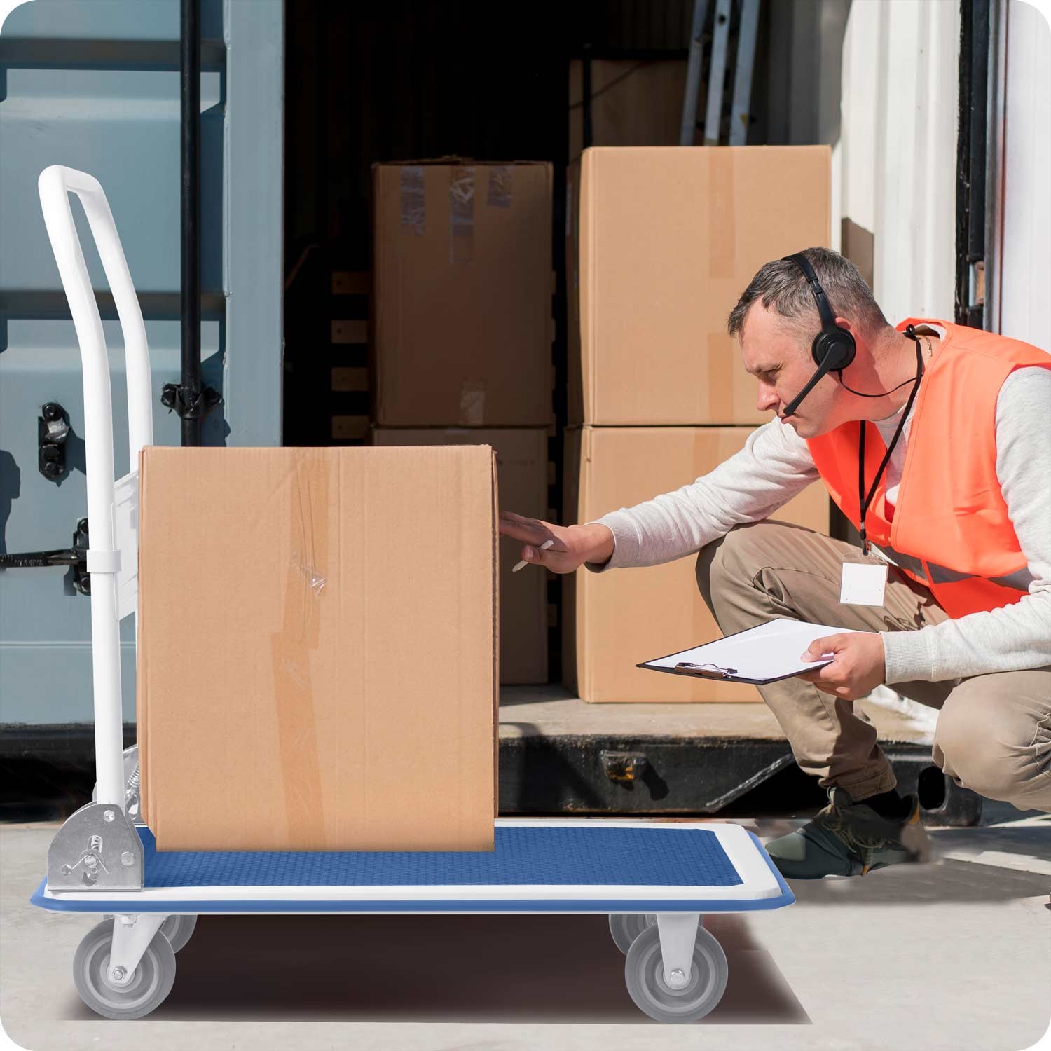 HM-505 käsikäru, valge ja sinine - Image 12