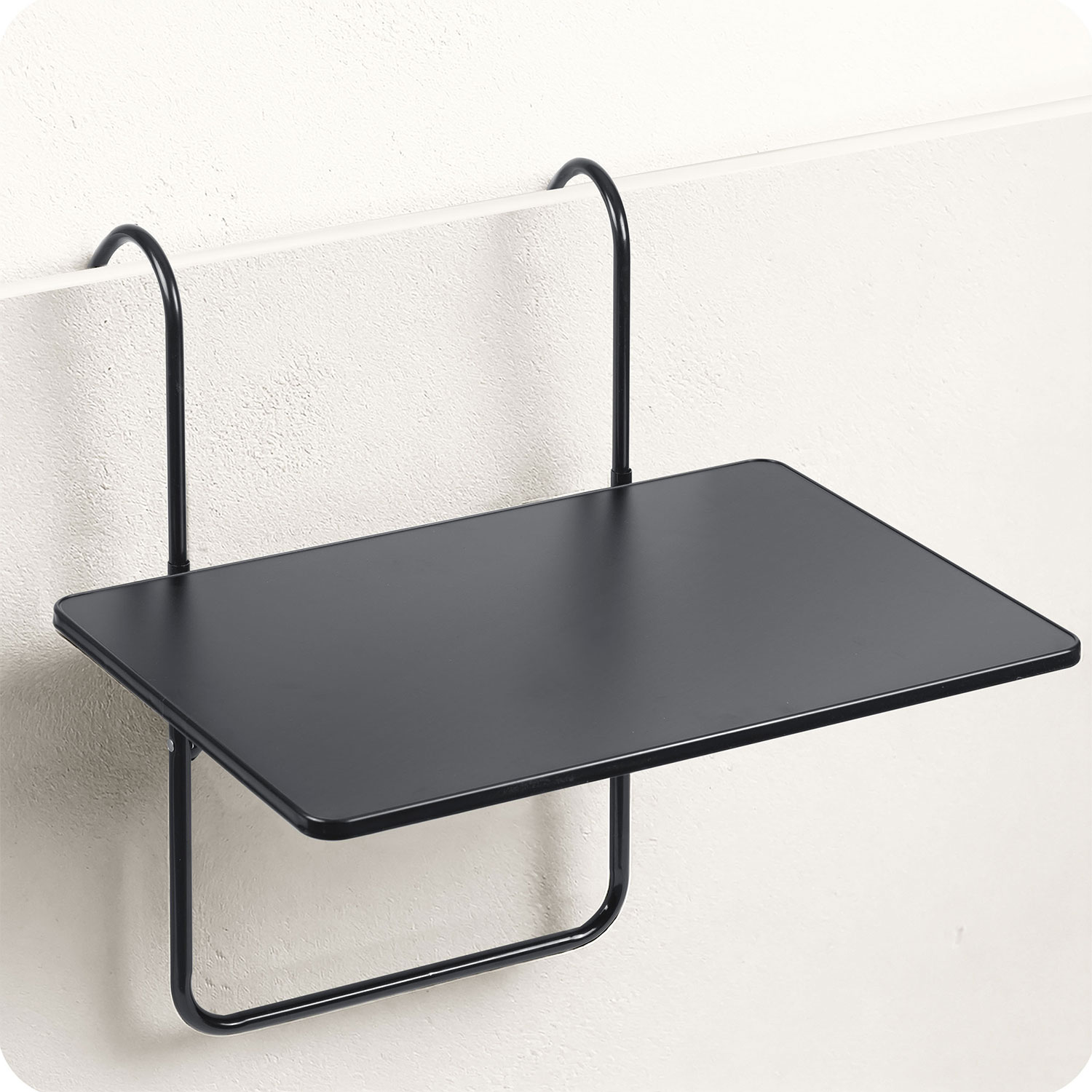 Vastupidav rõdulaud 60x43cm kokkupandav Sofotel SO-982 must - Image 8