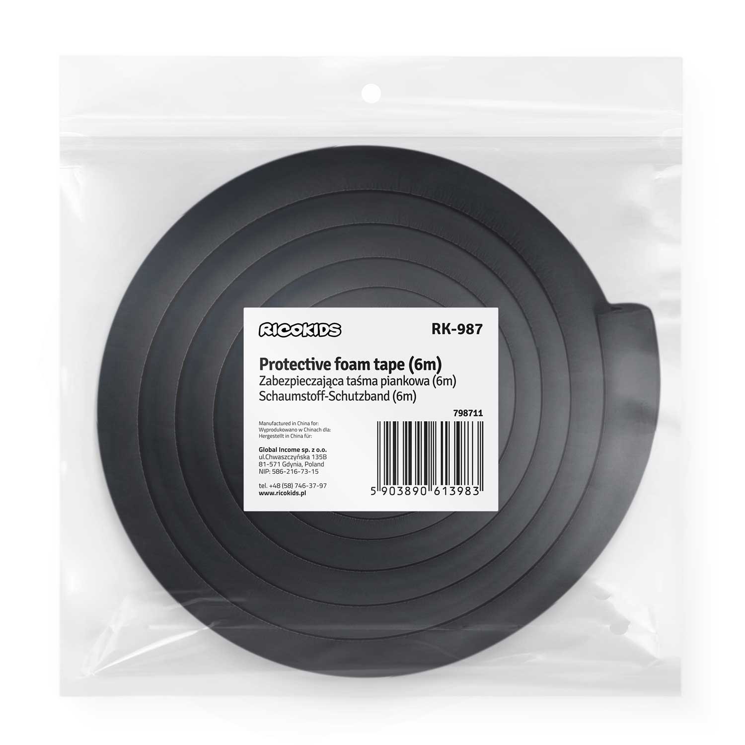 Ricokids 798711 must vahtplastist turvateip 6m - Image 2