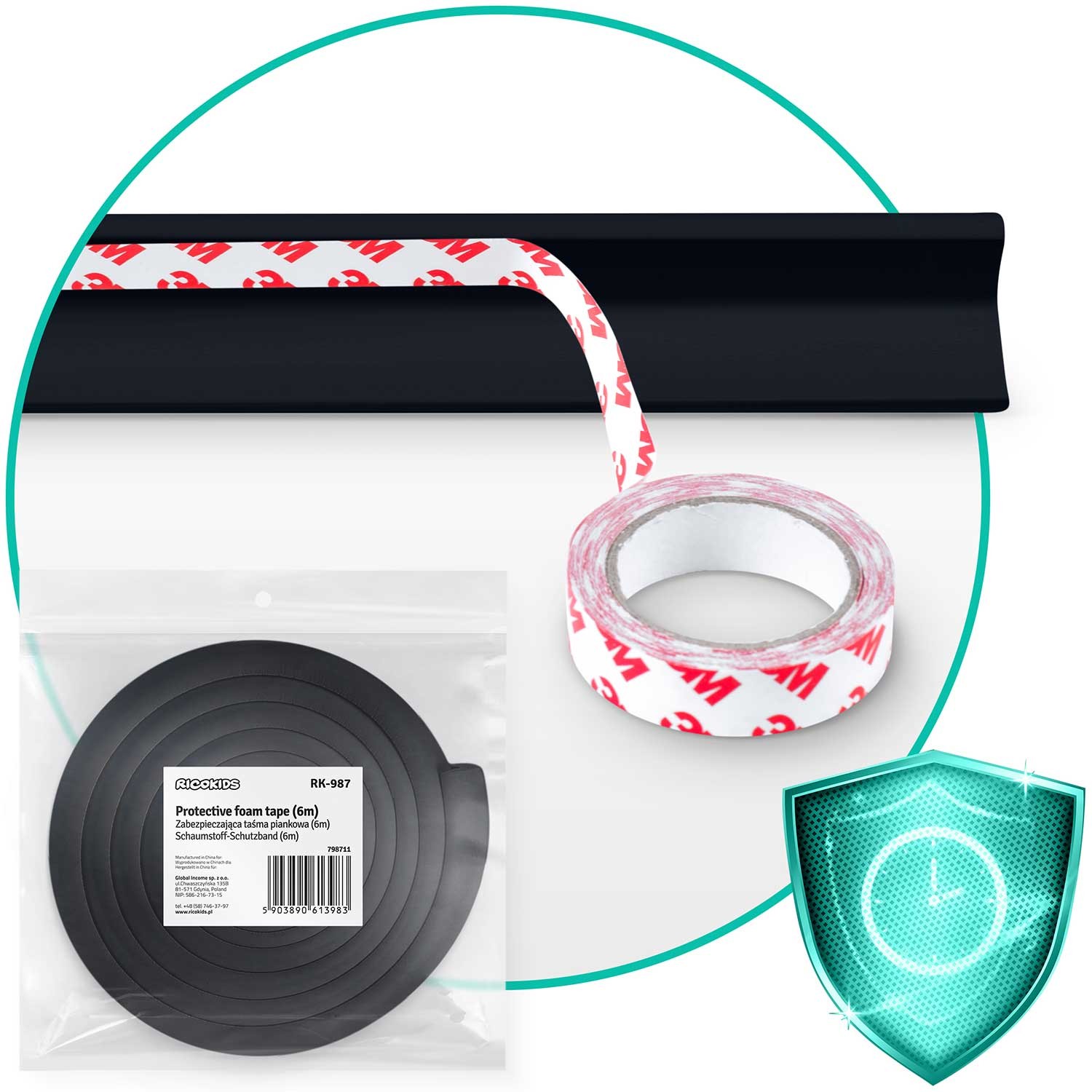 Ricokids 798711 must vahtplastist turvateip 6m - Image 5