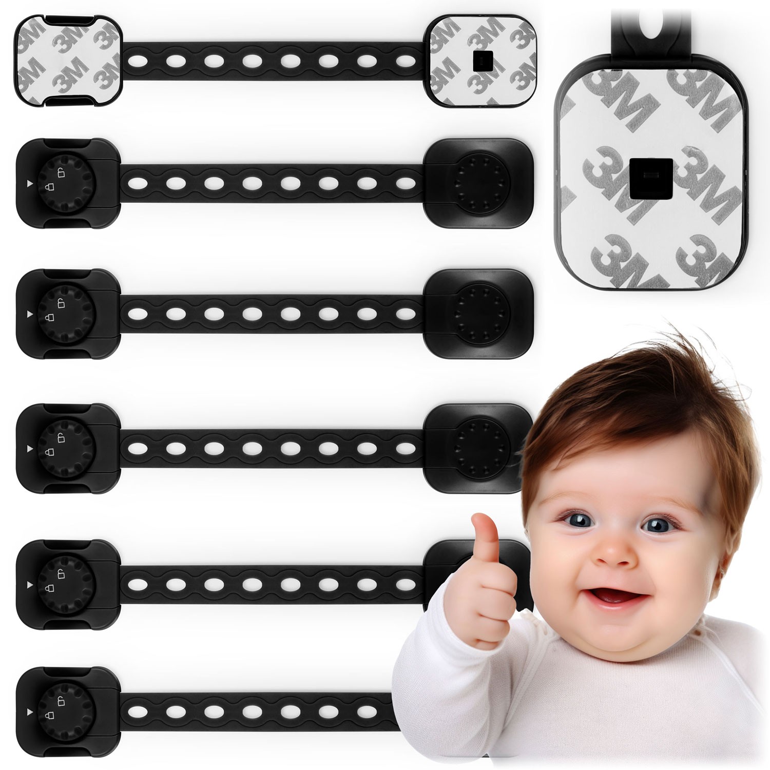 Ricokids 798202 kapi avamiskaitse 6 tk must