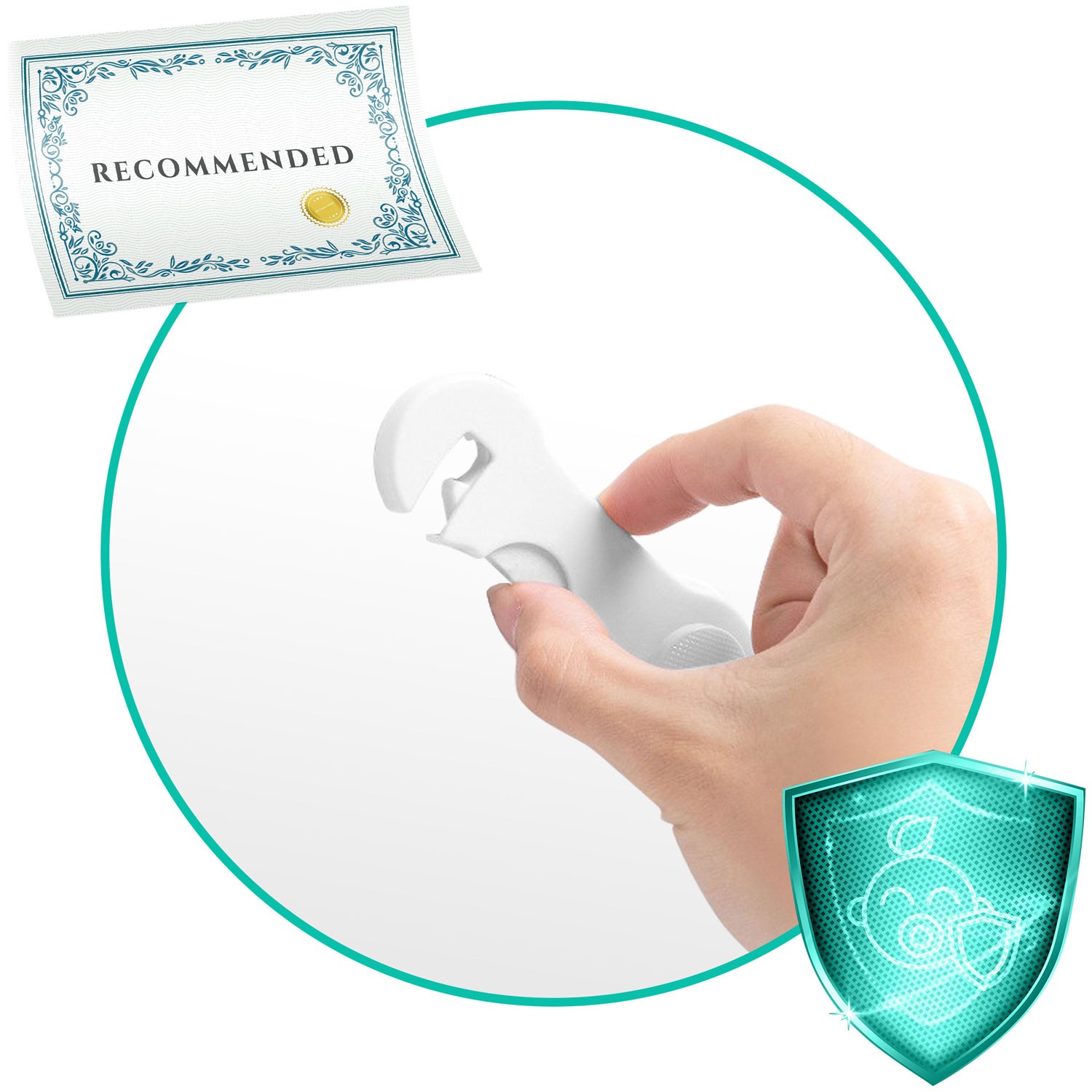 Ricokids 798300 kapi avamiskaitse 10 tk valge - Image 3