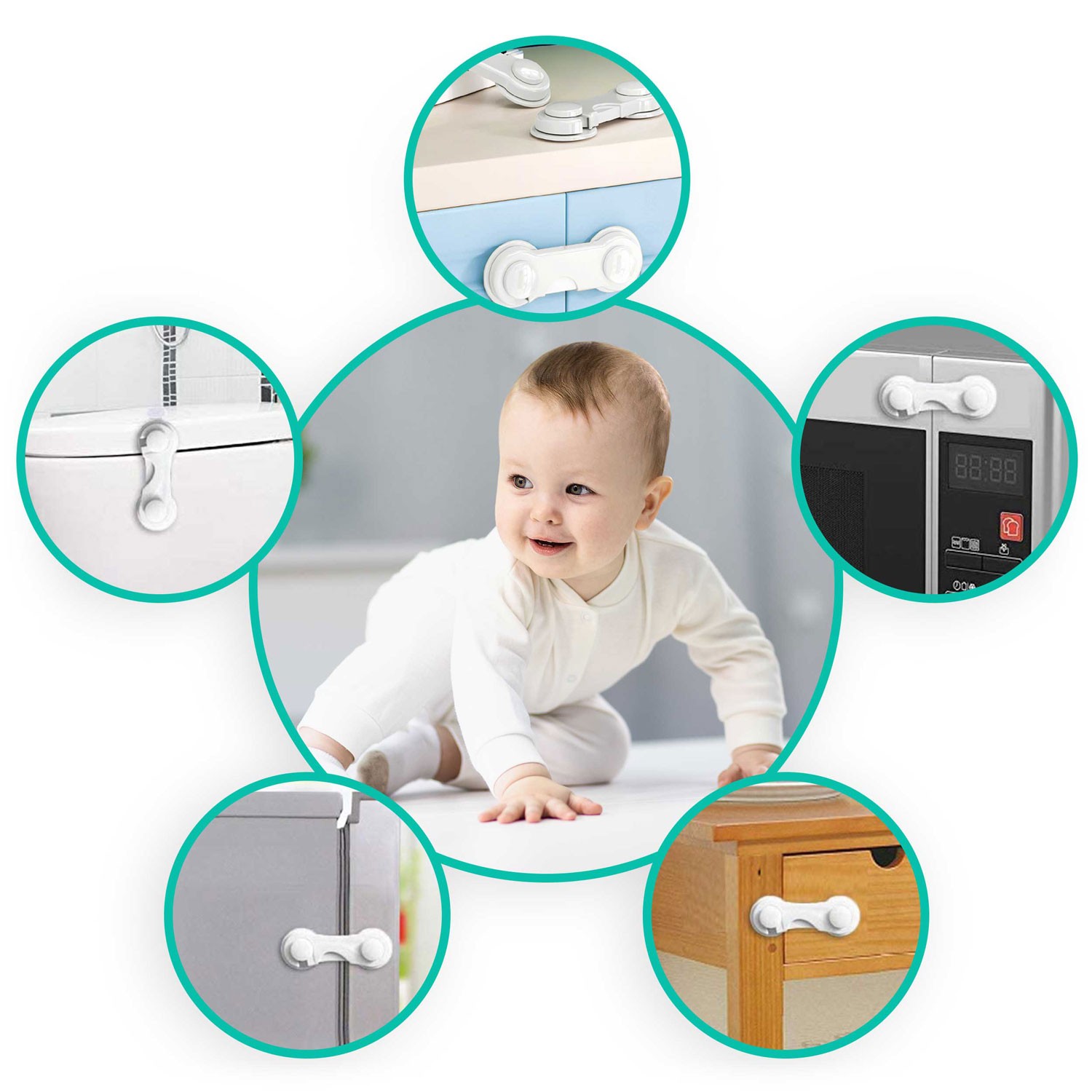 Ricokids 798300 kapi avamiskaitse 10 tk valge - Image 6