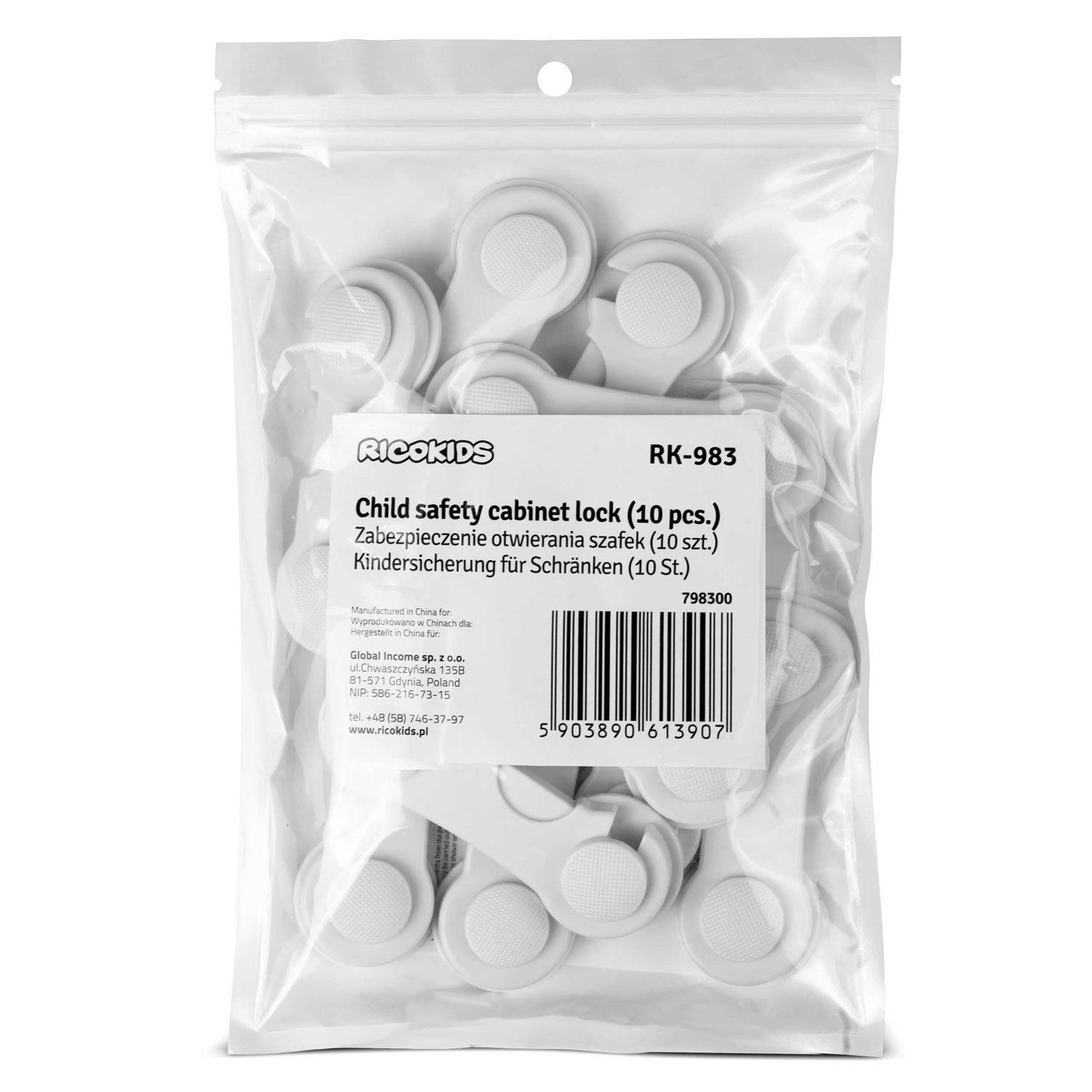 Ricokids 798300 kapi avamiskaitse 10 tk valge - Image 7