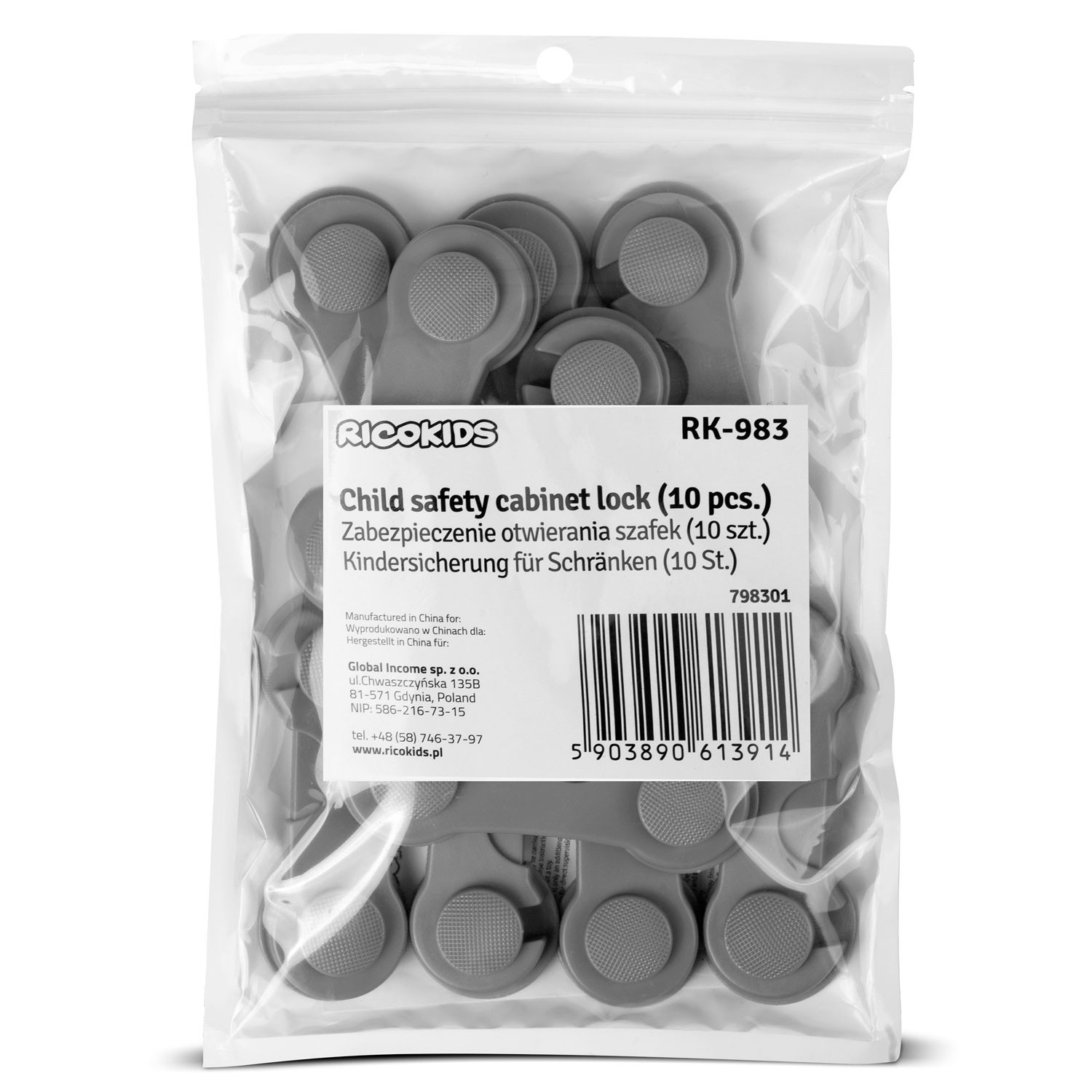 Ricokids 798301 kapi avamiskaitse 10 tk hall - Image 9