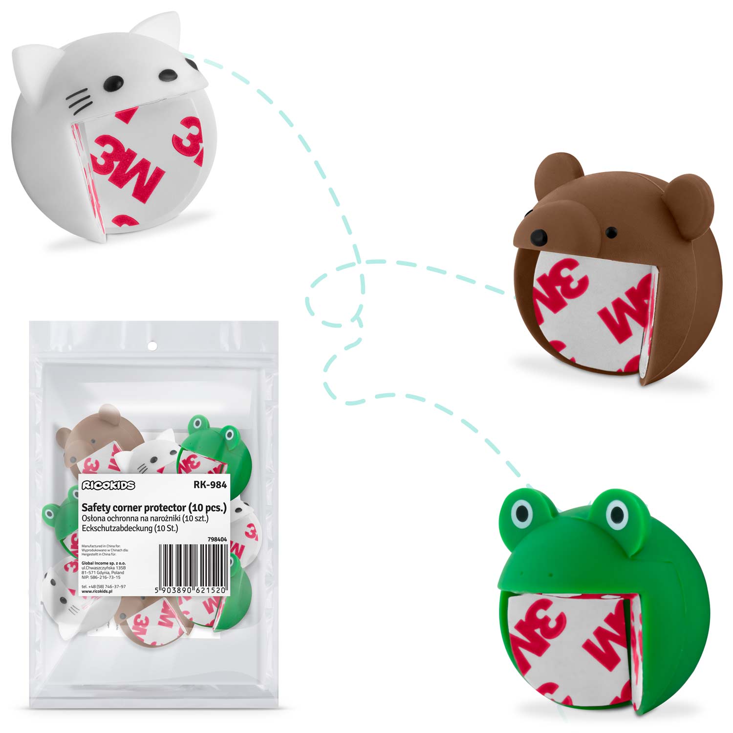 Loomapeakujulised kapinurga kaitsjad - 10 tk - Image 15