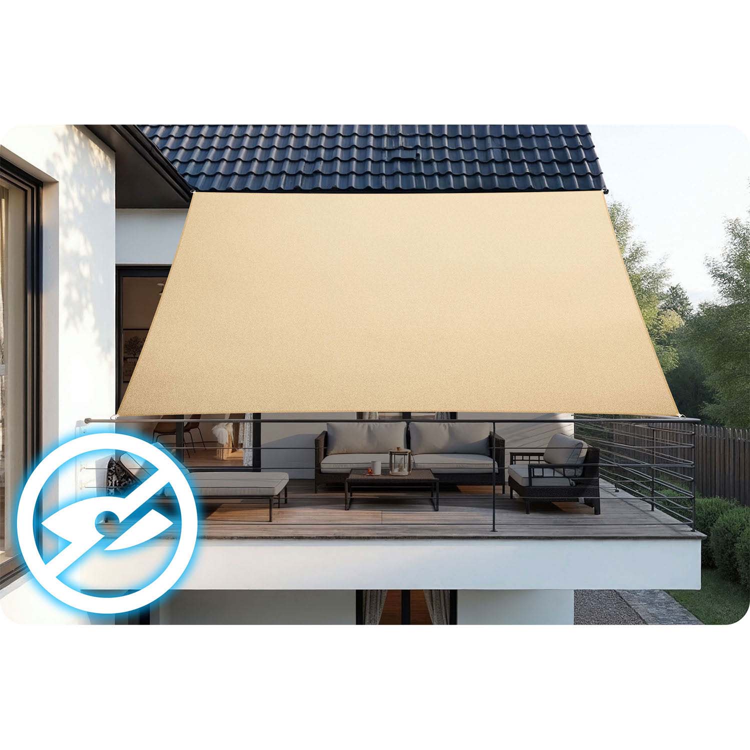 Ristkülikukujuline varjupuri 3x4m Plonos PL-885 beež - Image 5