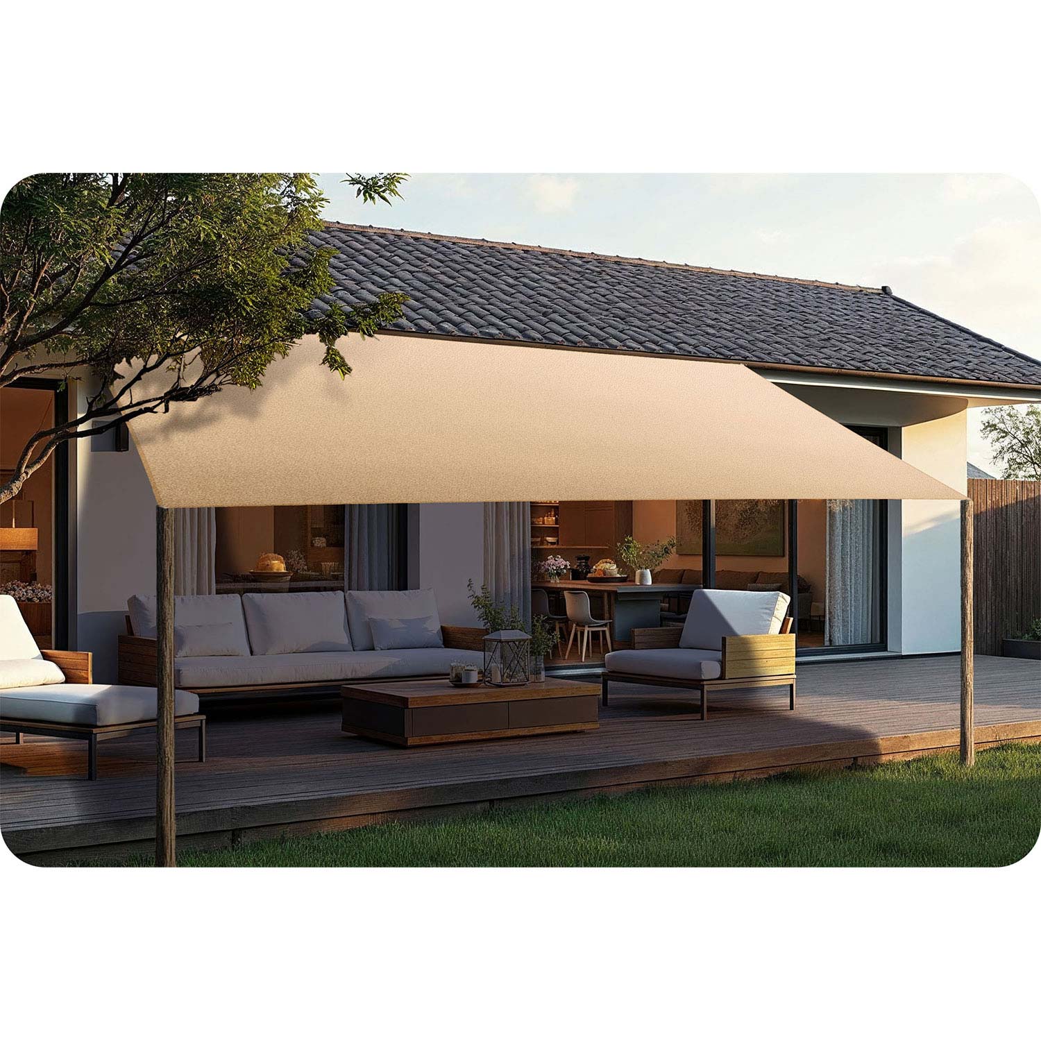 Ristkülikukujuline varjupuri 3x4m Plonos PL-885 beež - Image 9