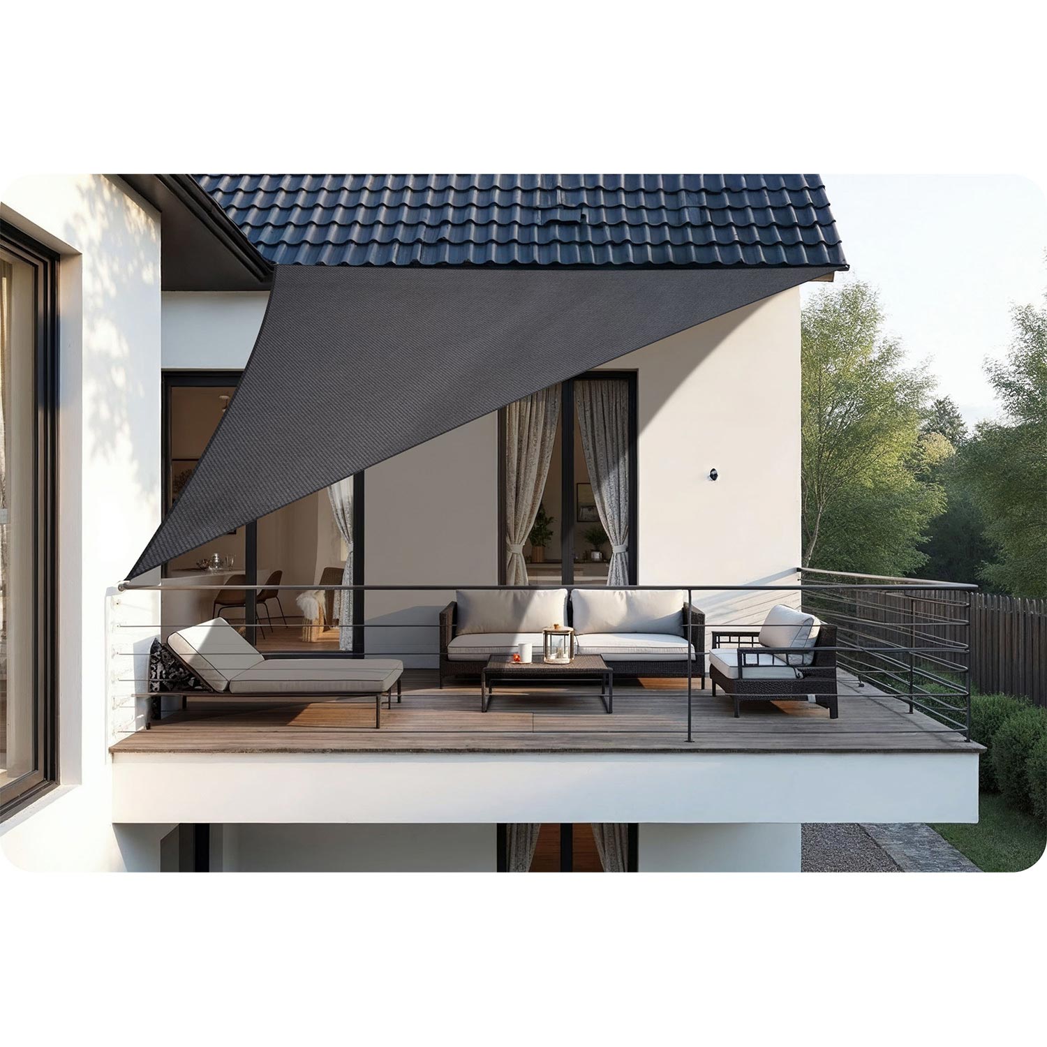 Kolmnurkne varjupuri 7m2 Plonos PL-886 hall - Image 6