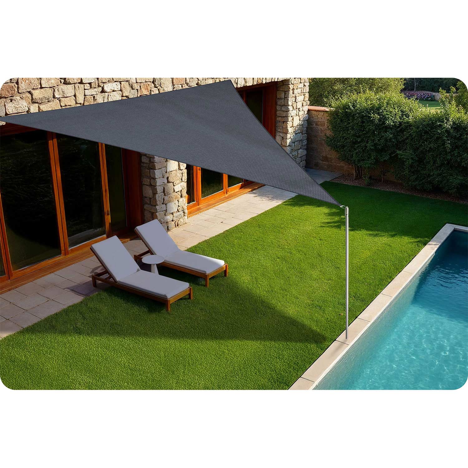 Kolmnurkne varjupuri 7m2 Plonos PL-886 hall - Image 8