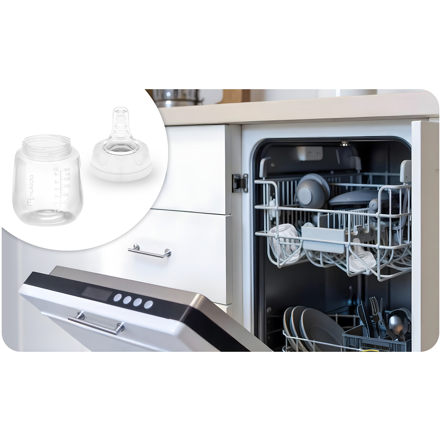 Nukido PP piimapudelite komplekt 2 tk. - Image 7