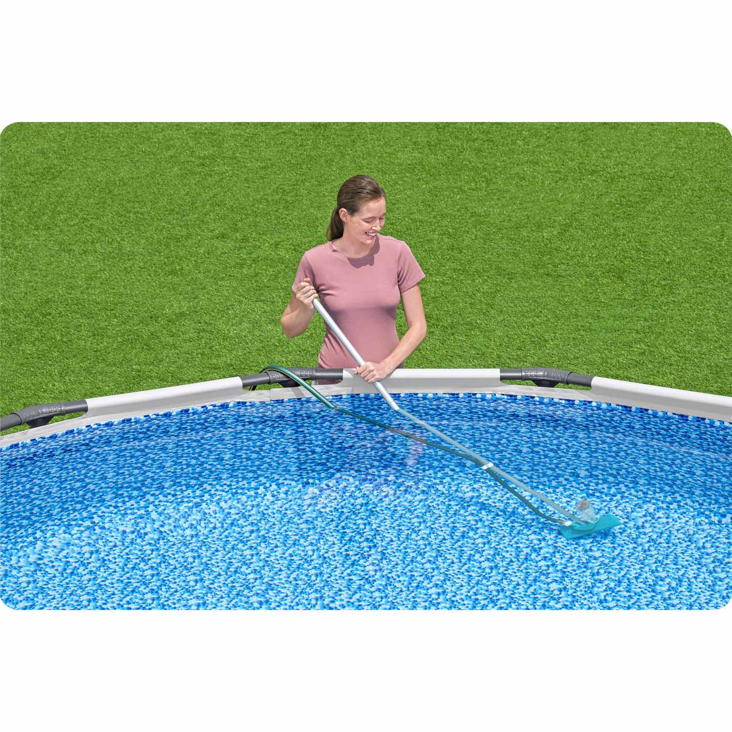 Basseini puhastuskomplekt, pulk 167cm + tolmuimeja + võrk Bestway 58013 - Image 13