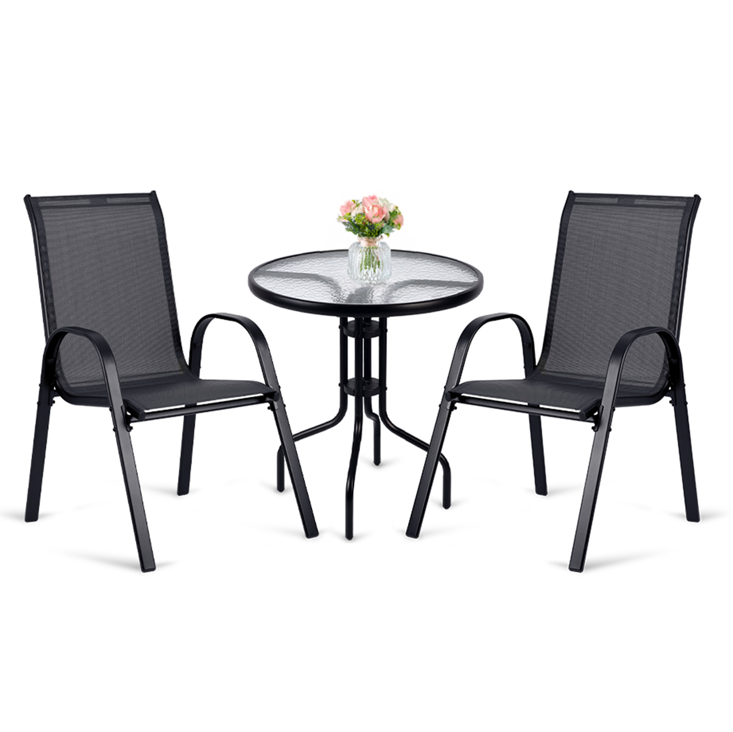 Sofotel SO-981 ümmargune aialaud ja 2 aiatooli komplekt - Image 2