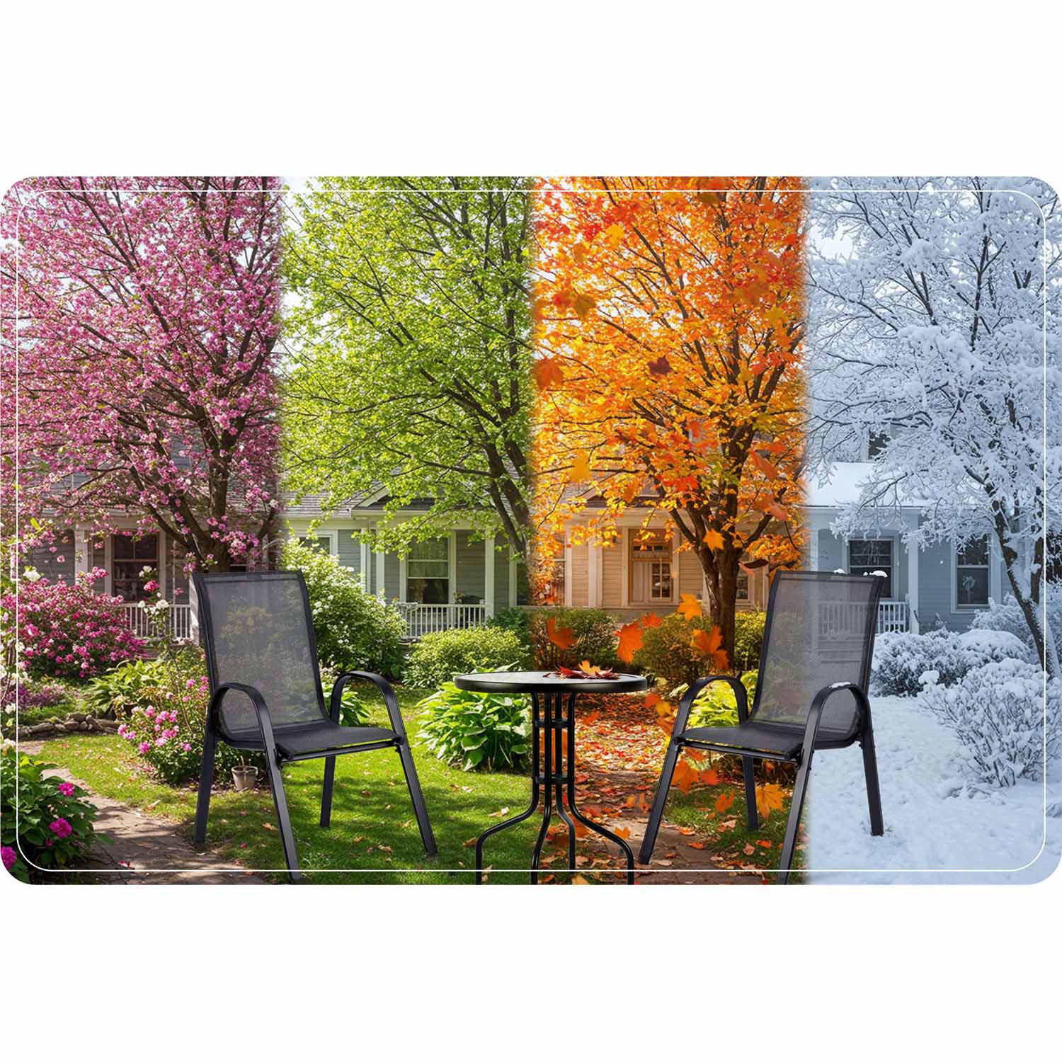 Sofotel SO-981 ümmargune aialaud ja 2 aiatooli komplekt - Image 5