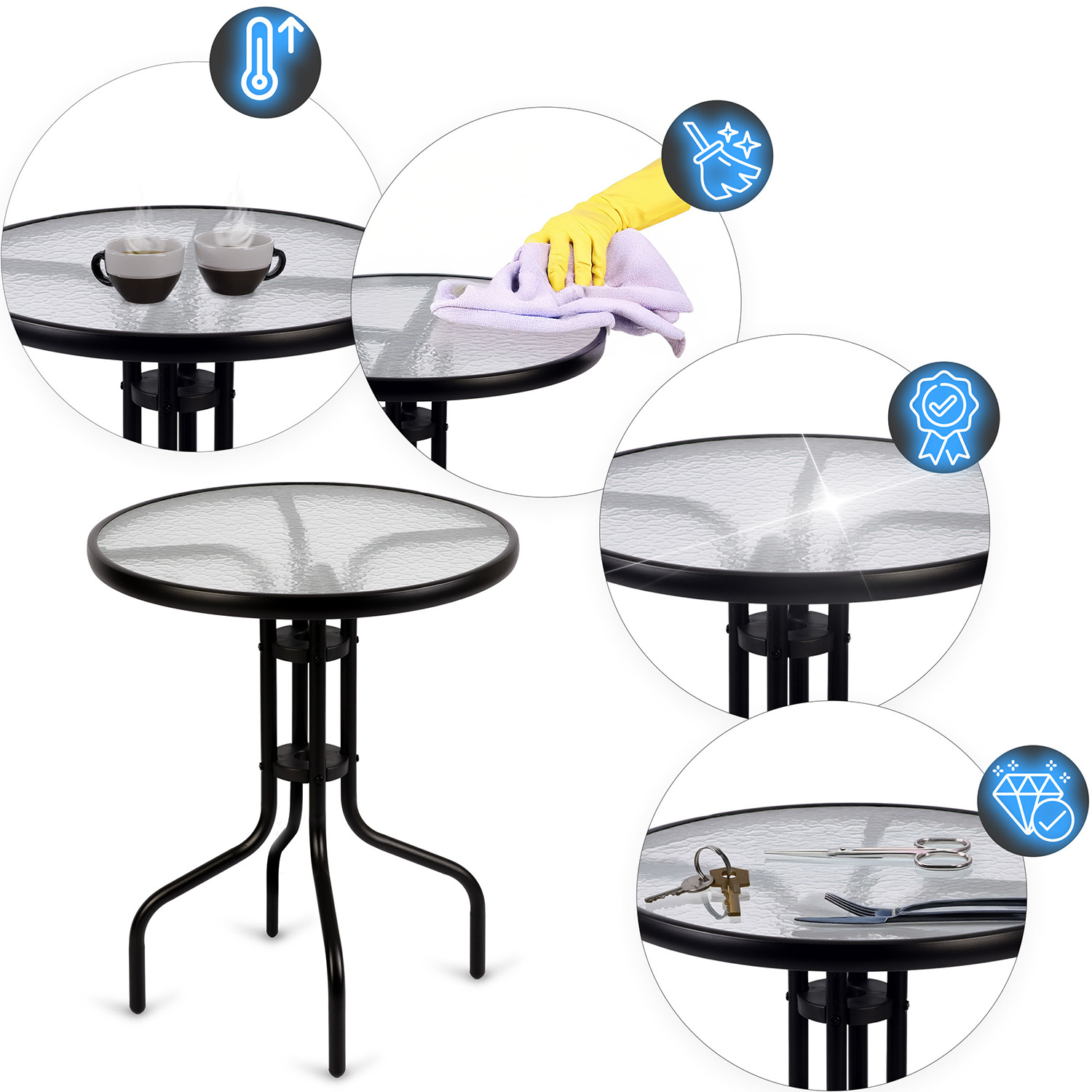 Sofotel SO-981 ümmargune aialaud ja 2 aiatooli komplekt - Image 7