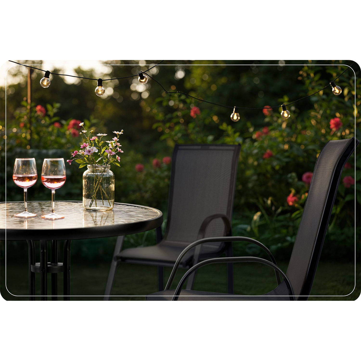 Sofotel SO-981 ümmargune aialaud ja 2 aiatooli komplekt - Image 8