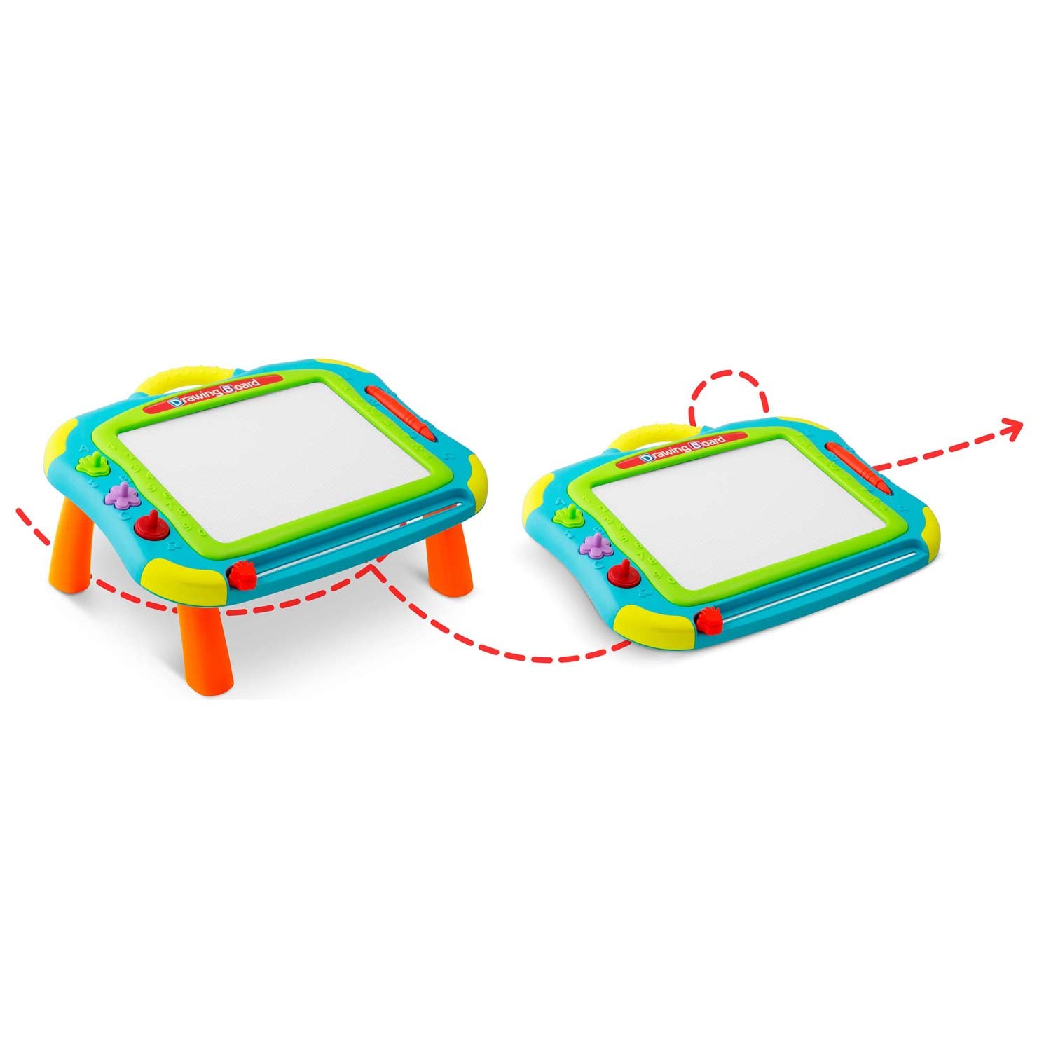 Ricokidsi kritseldustahvel + joonistuslaud - sinine - Image 11