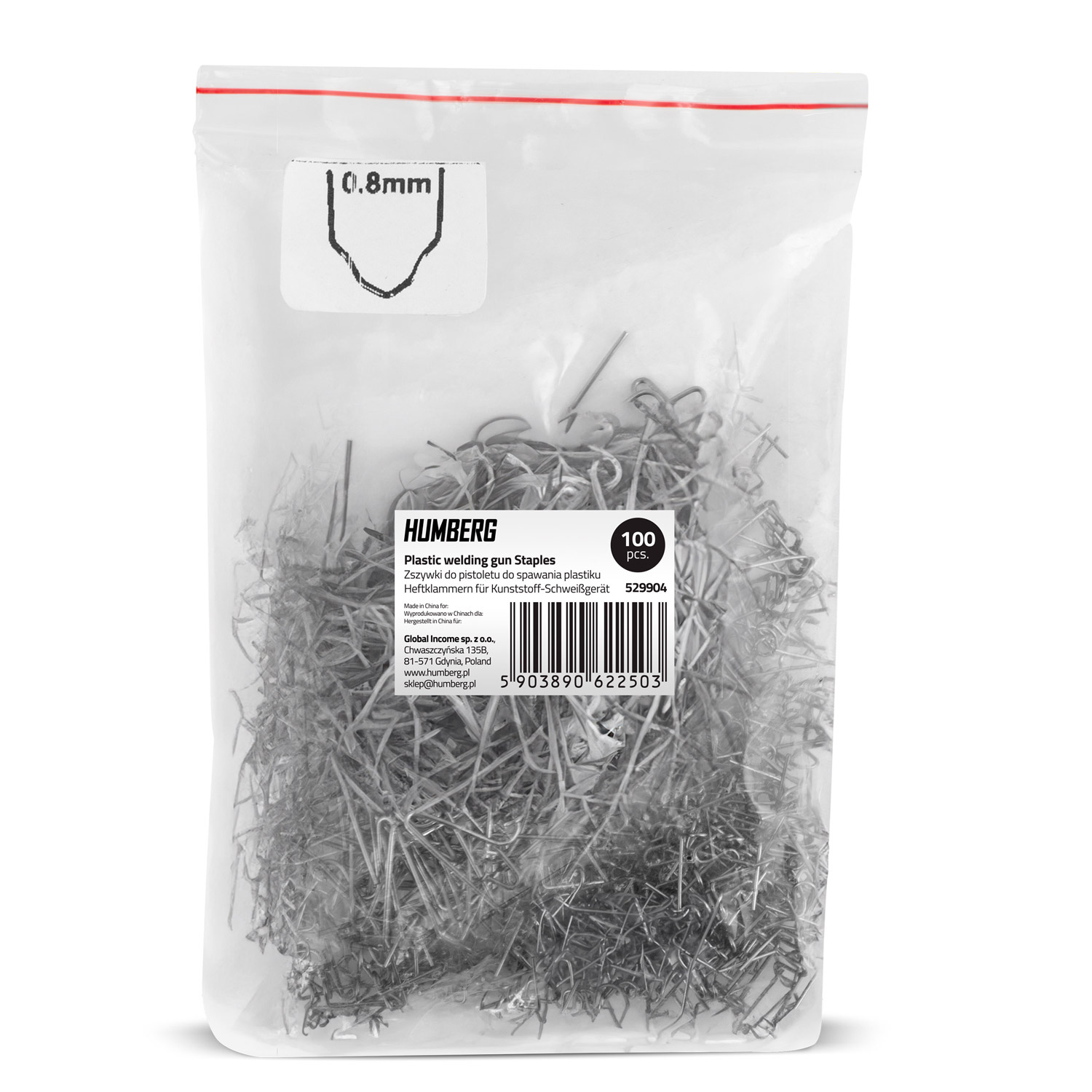 Klambrid plastkeevitusmasinale 100 tk, tüüp D, Humberg - Image 6